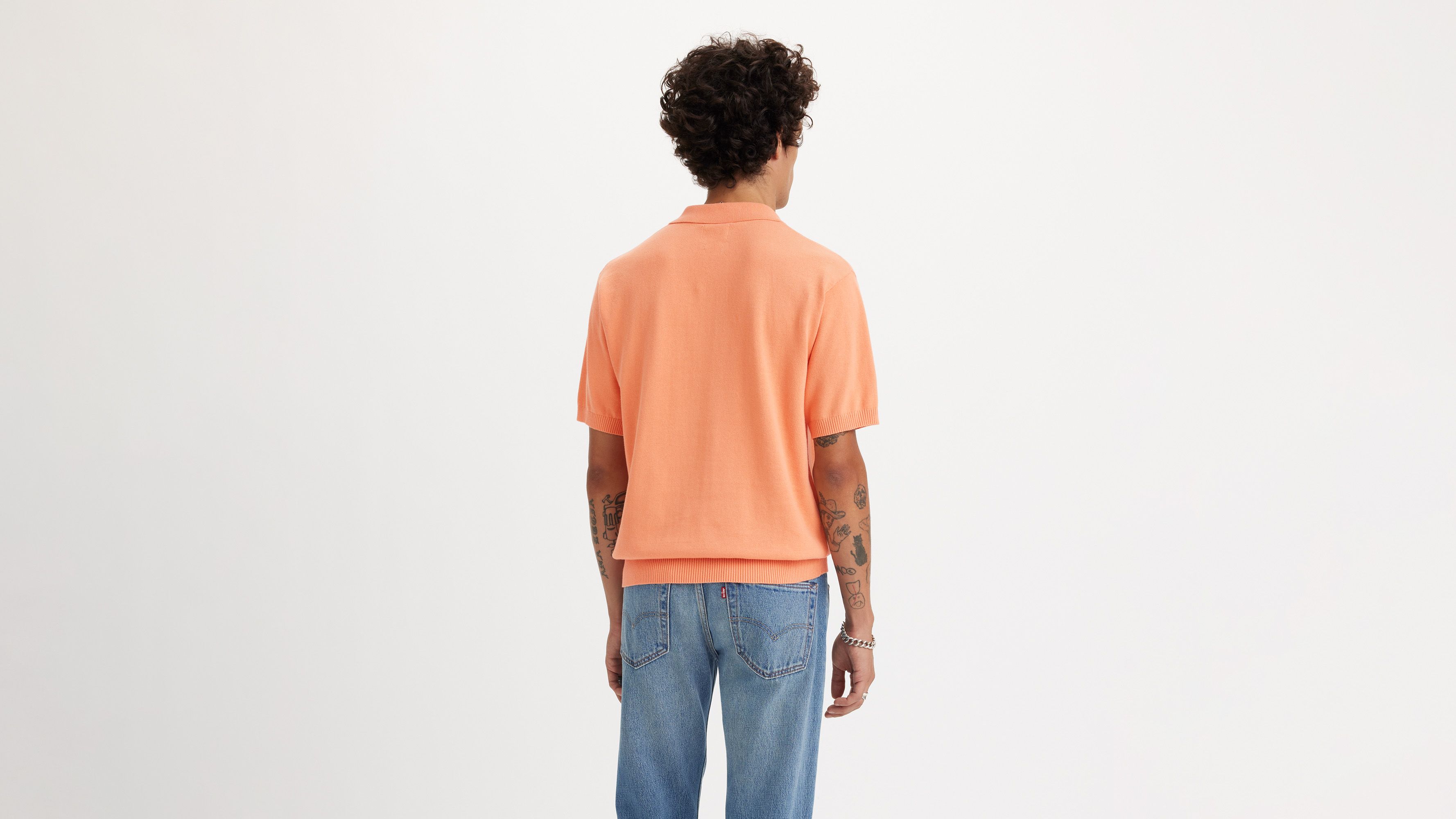 Sweater Knit Polo Shirt 3