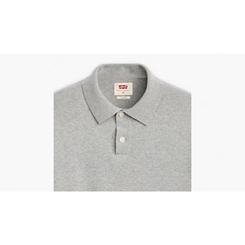 Sweater Knit Polo Shirt 6