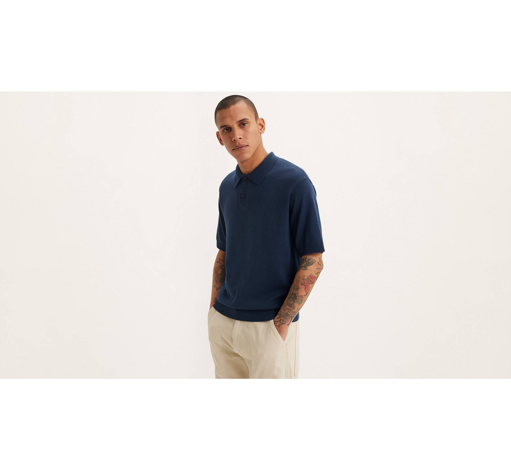 Sweater Knit Polo Shirt - Blue | Levi's® US