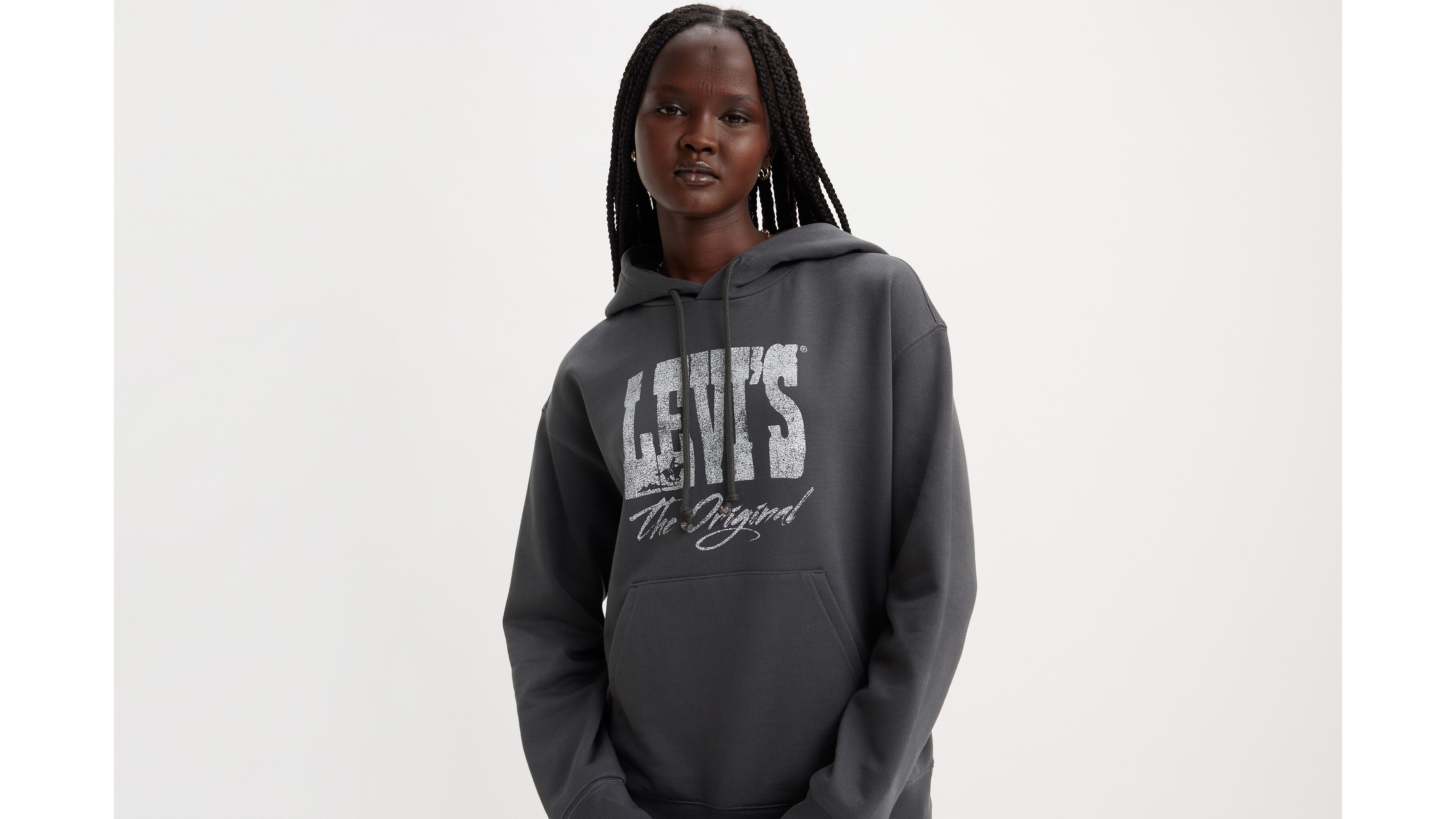 Levis logo trim clearance hoodie