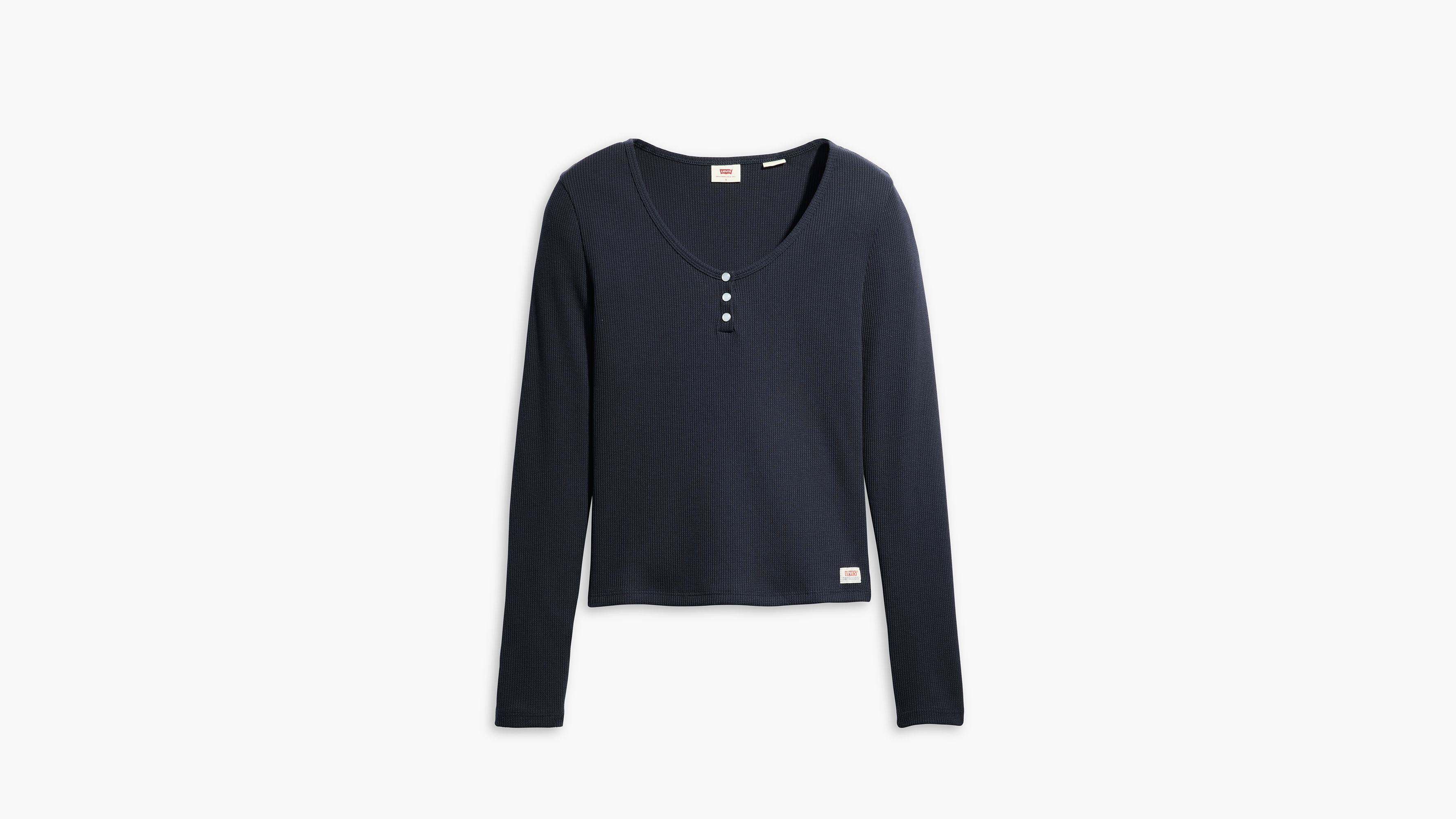 Dry Goods Waffle Henley Long Sleeve Tee 5