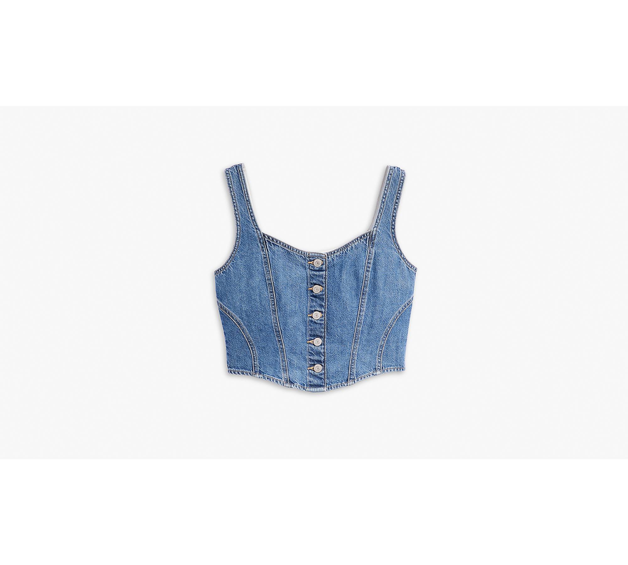 3 ways to style a denim corset top