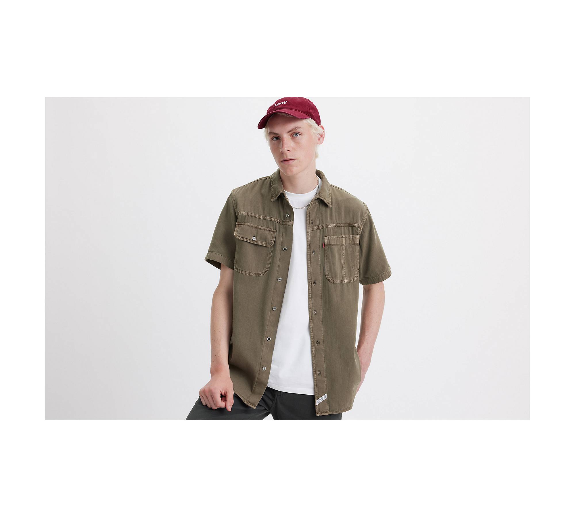 Short Sleeve Auburn Worker Shirt - Brown | Levi's® CA