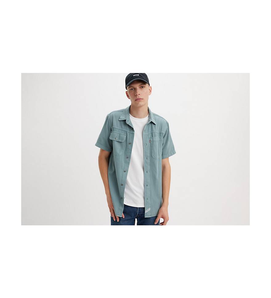 Short Sleeve Auburn Worker Shirt - Blue | Levi's® US