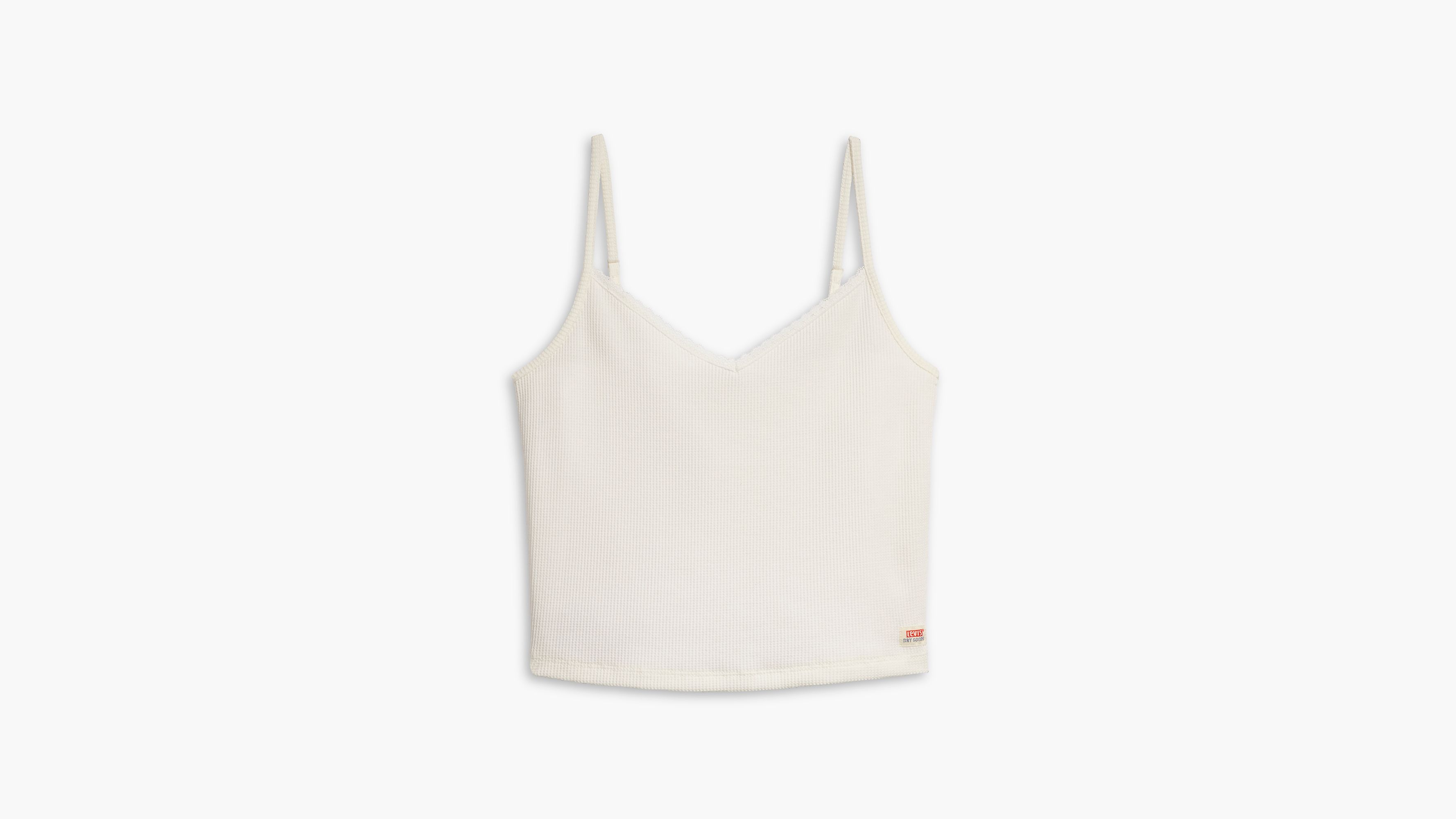 Dry Goods Waffle Tank Top - White