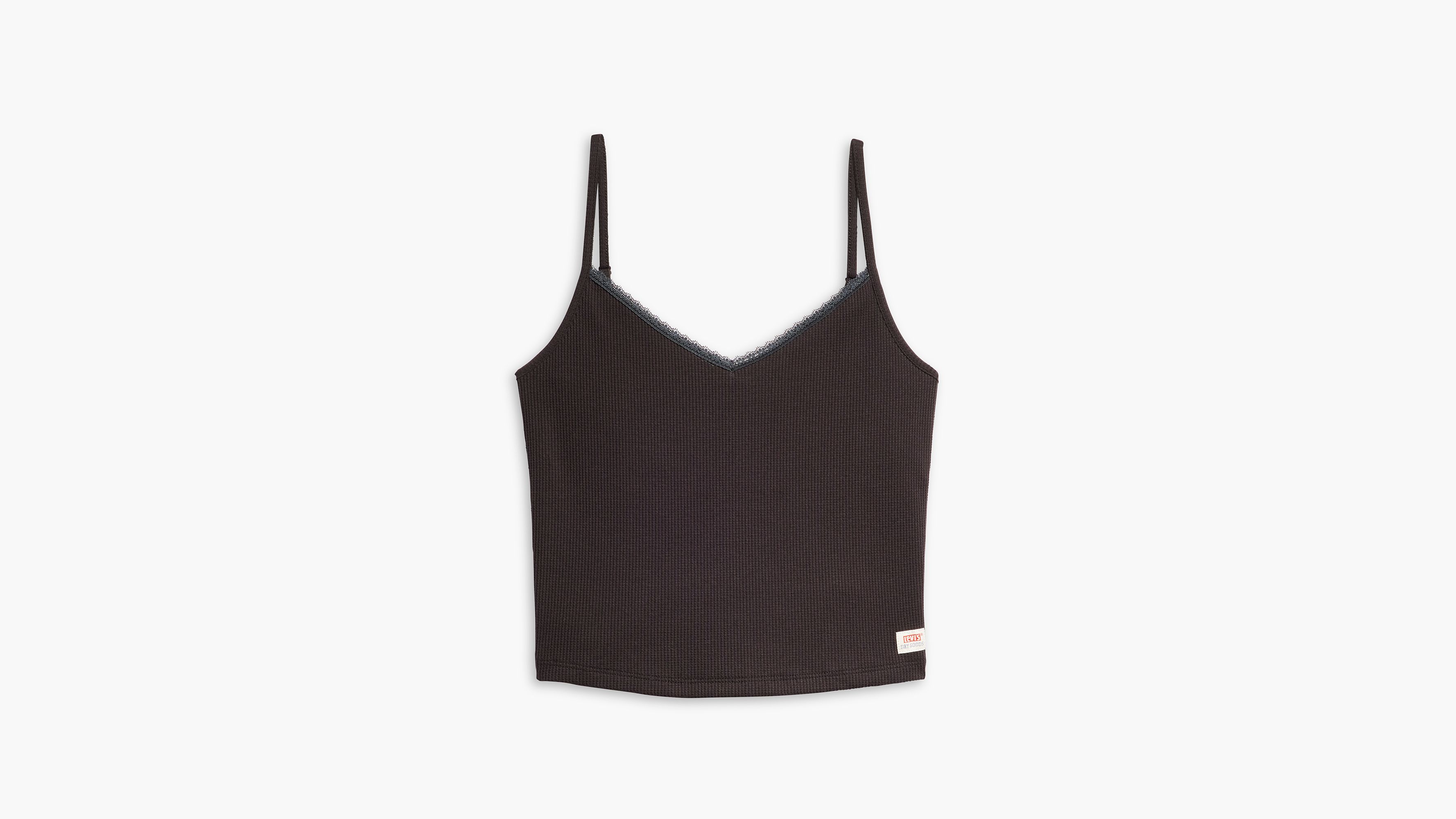 Cotton:On Waffle Cami top in black