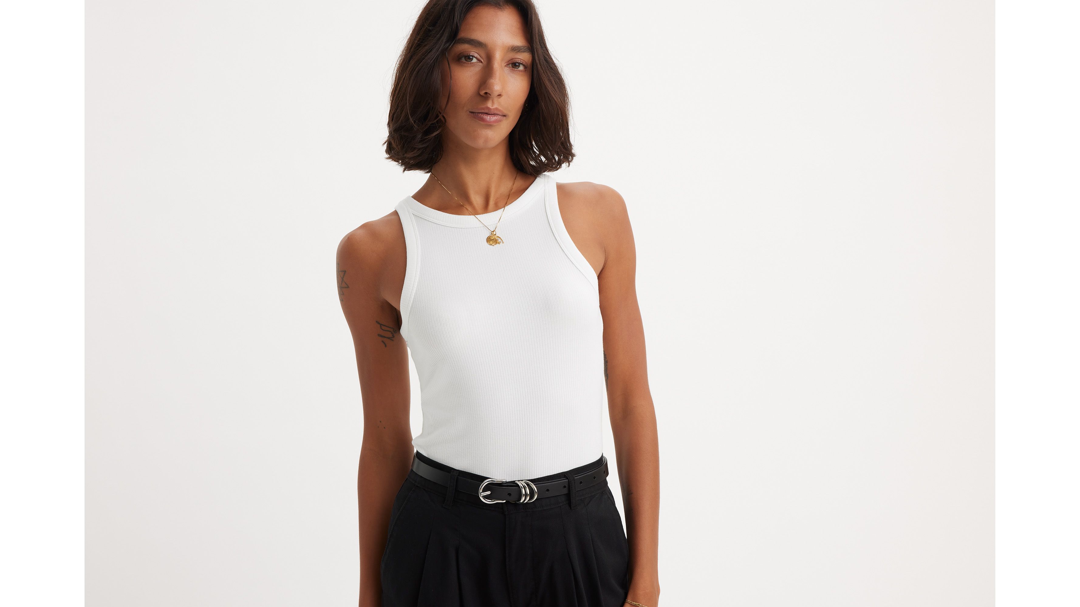 Eyelet Tank in True White – Christina's Luxuries