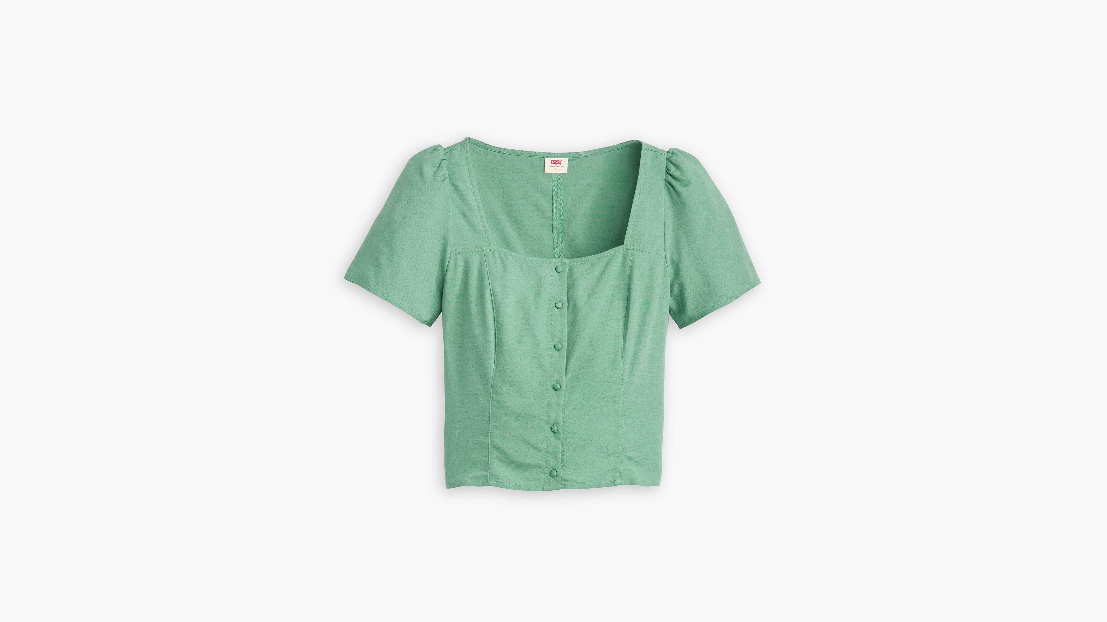 Pascale Short Sleeve Blouse - Green | Levi's® CA