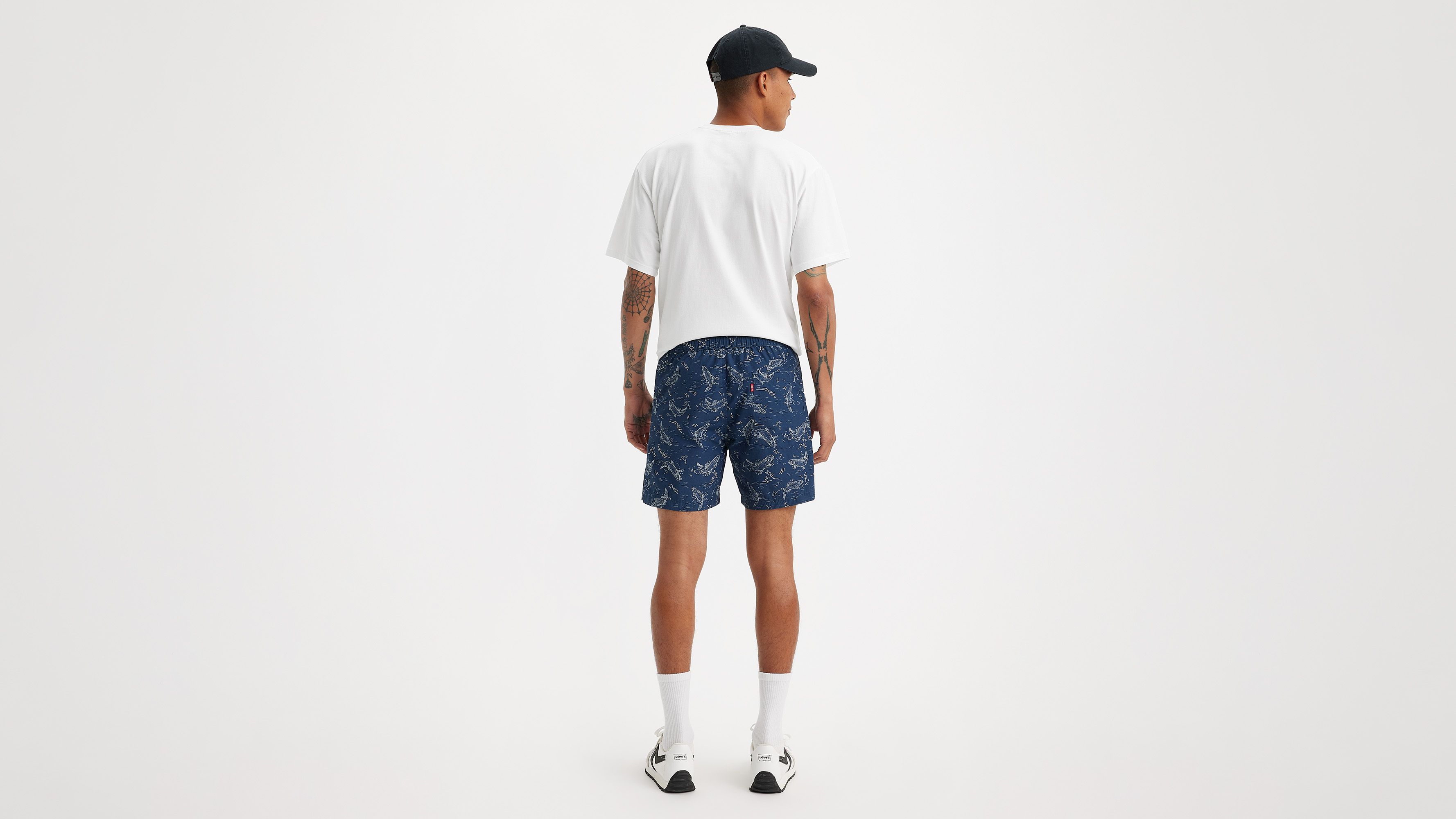 Levi's Xx Chino Easy 6" Men's Shorts S In Naval Academy Fishing Print