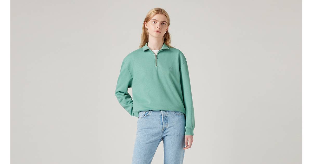 Everyday Quarter-zip Sweatshirt - Green | Levi's® SE