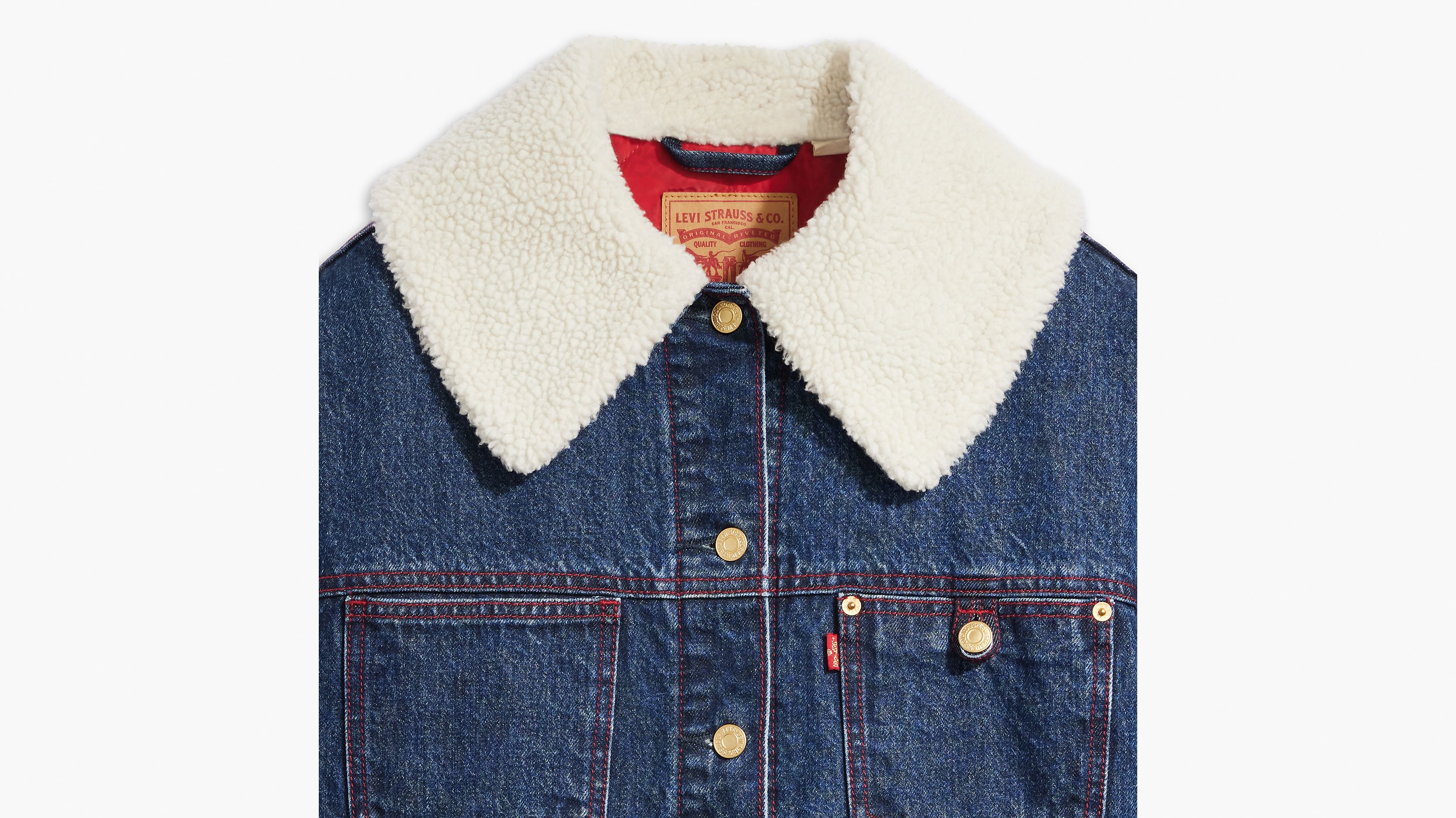 Levi's® Lunar New Year 90's Sherpa Trucker Jacket - Blue | Levi's® XK