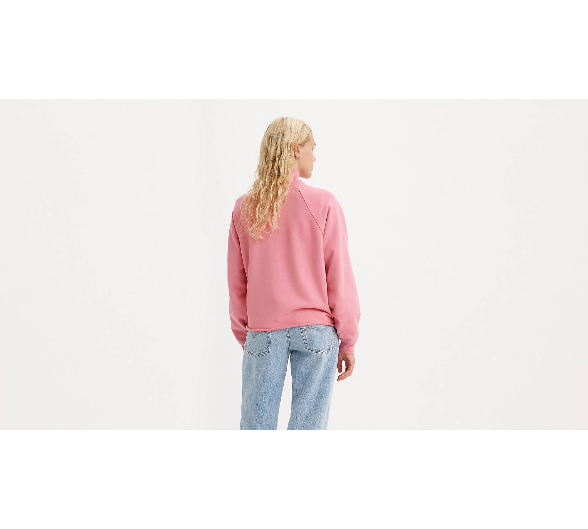 Graphic Dillon Quarter-zip Sweatshirt - Pink