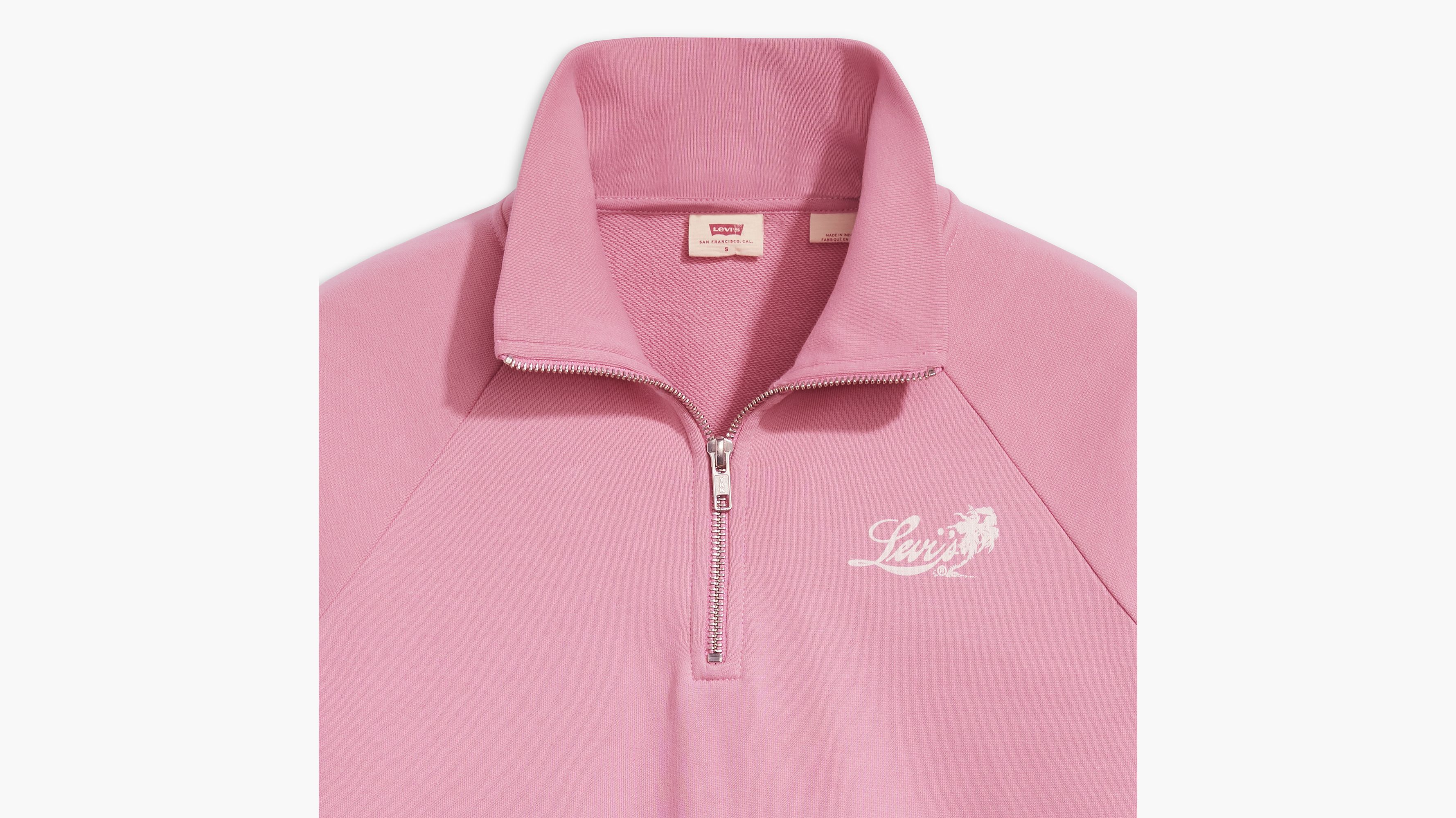Graphic Dillon Quarter-zip Sweatshirt - Pink
