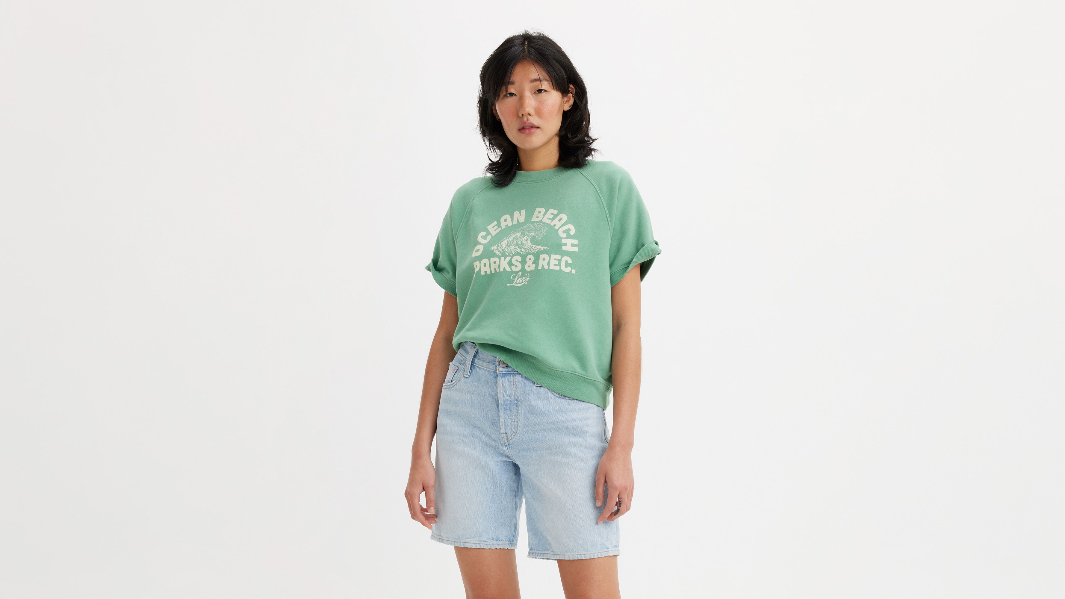 Graphic Marina Short Sleeve Sweatshirt - Green | Levi's® US