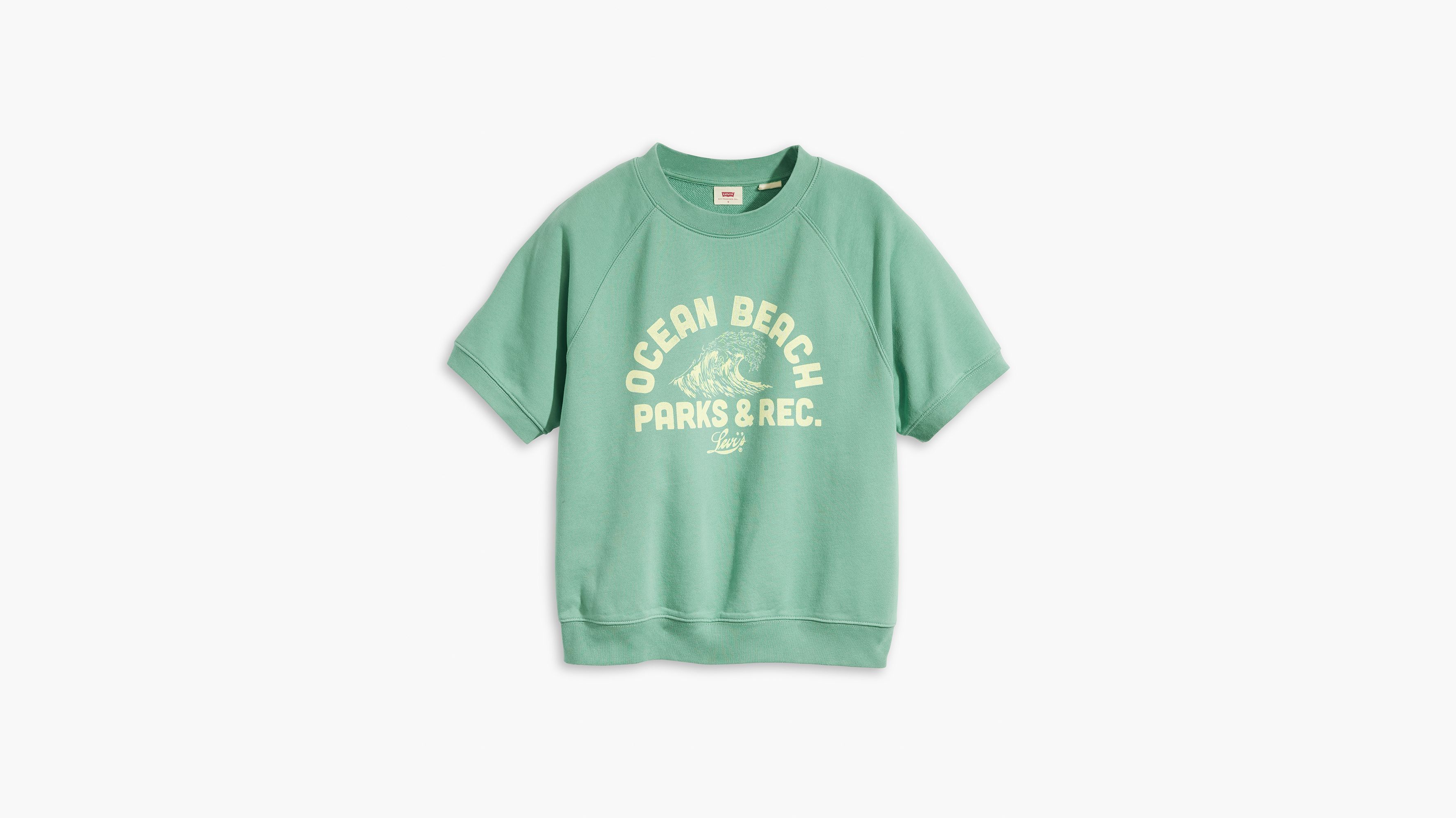 ＮＥＷ Levi's  GRAPHIC SET IN Marine Graphic Marina Short Sleeve Sweatshirt - Green | Levi's® US