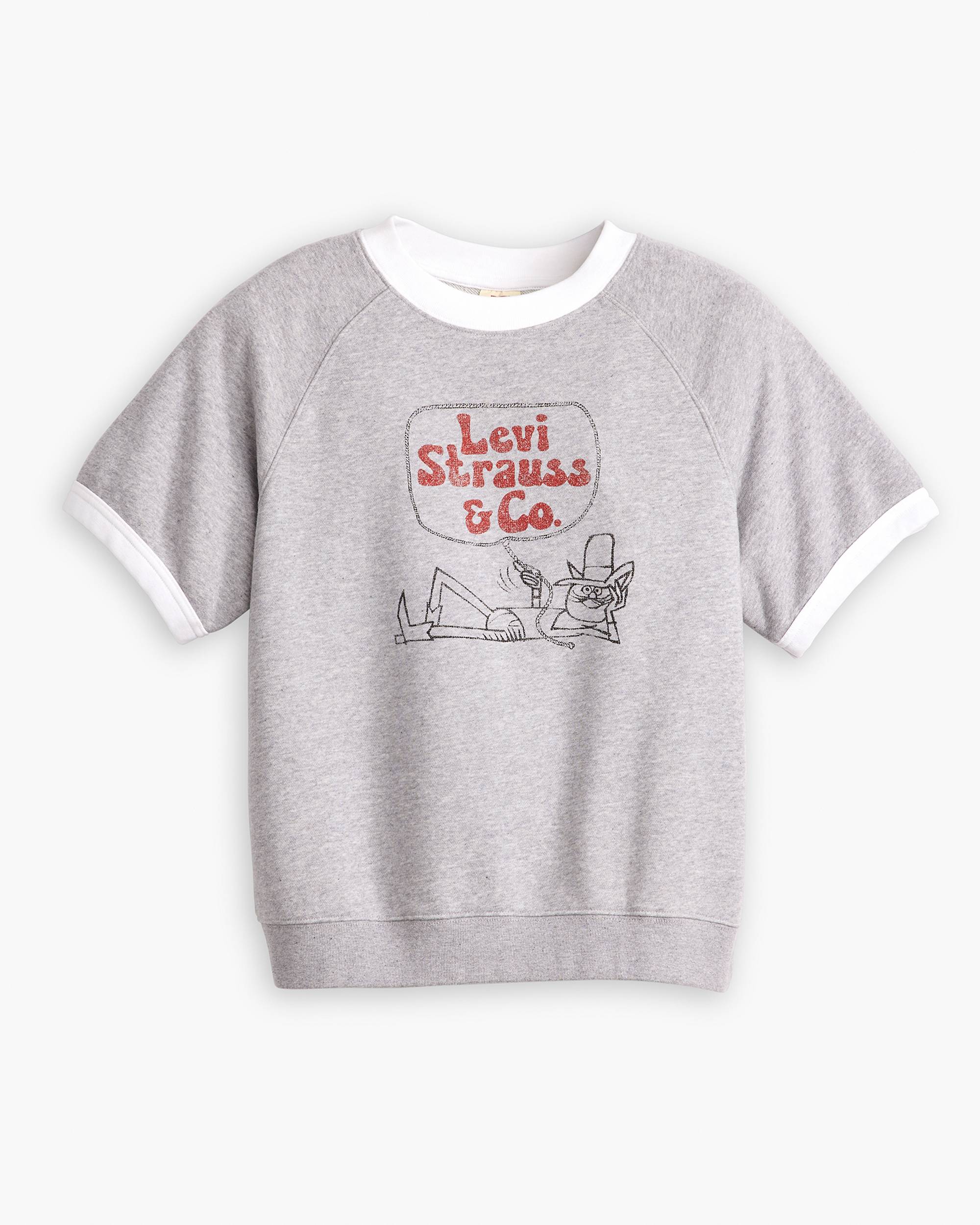 Graphic Marina Short Sleeve Crewneck Sweatshirt - Grey Graphic Marina Short Sleeve Crewneck Sweatshirt - Grey