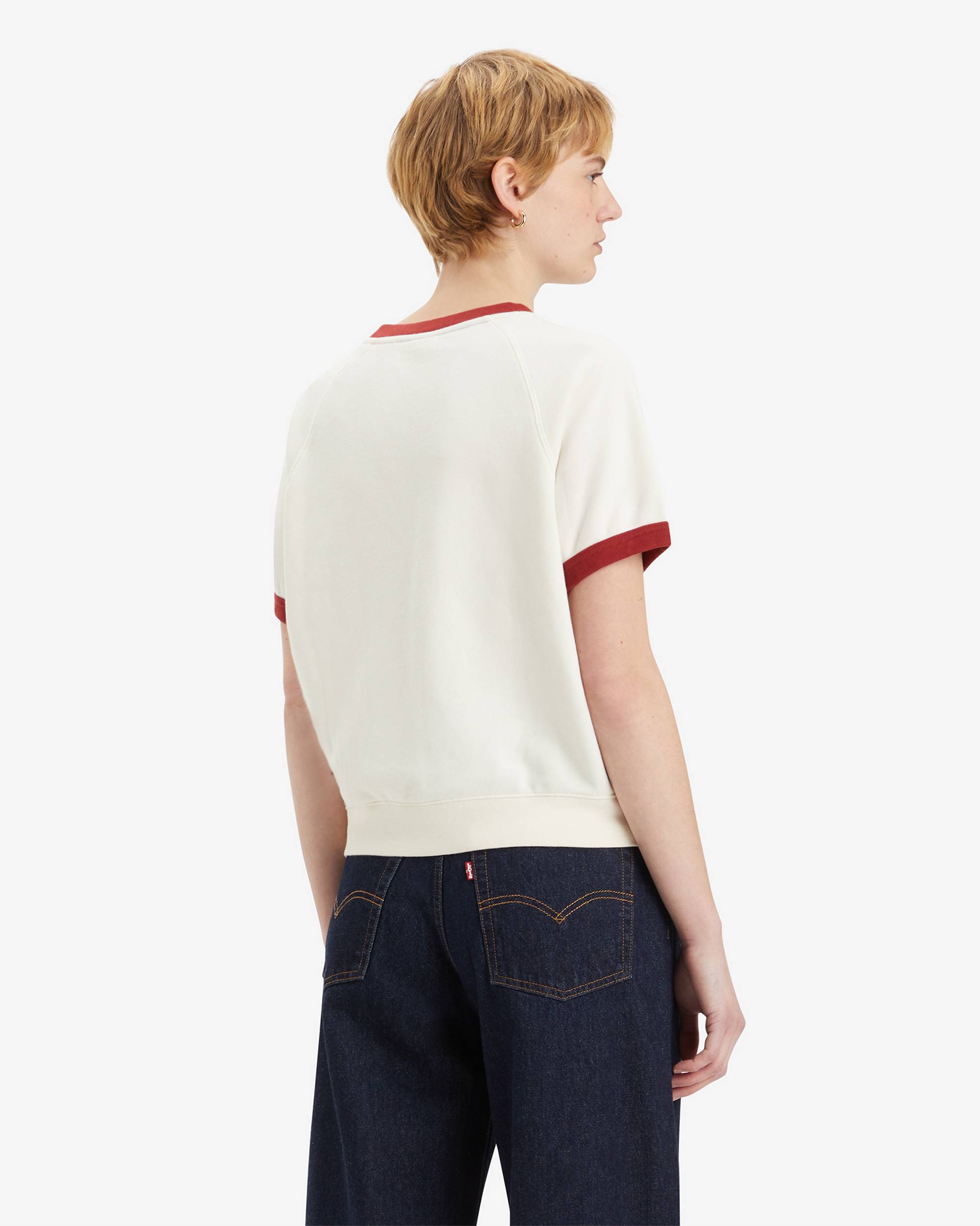 Graphic Marina Short Sleeve Crewneck Sweatshirt - White Graphic Marina Short Sleeve Crewneck Sweatshirt - White