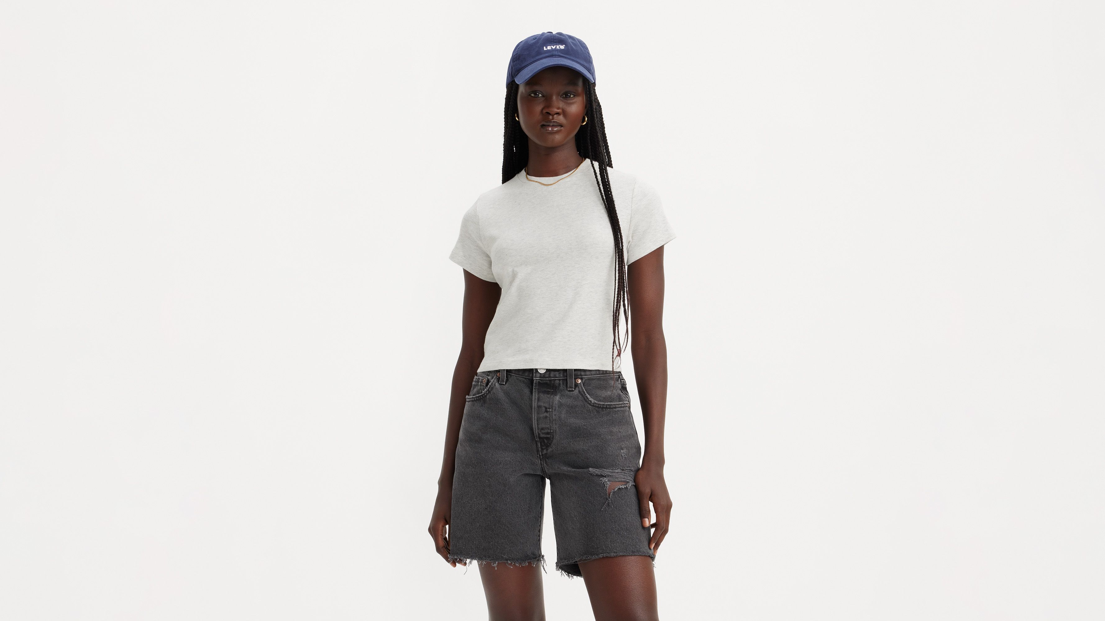 Grey levis sale t shirt women's