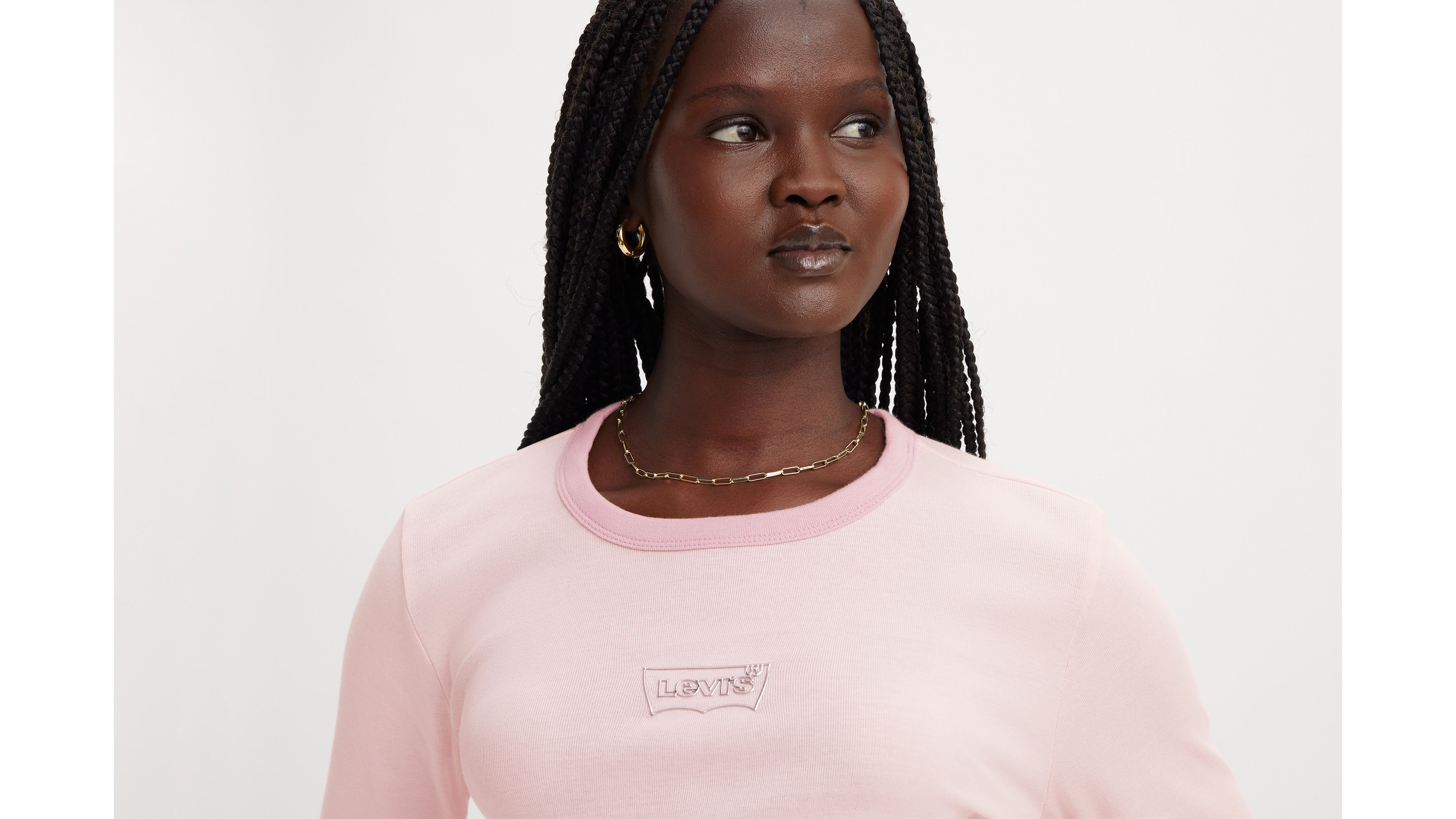 Graphic Long Sleeve Ringer T-shirt - Pink | Levi's® CA