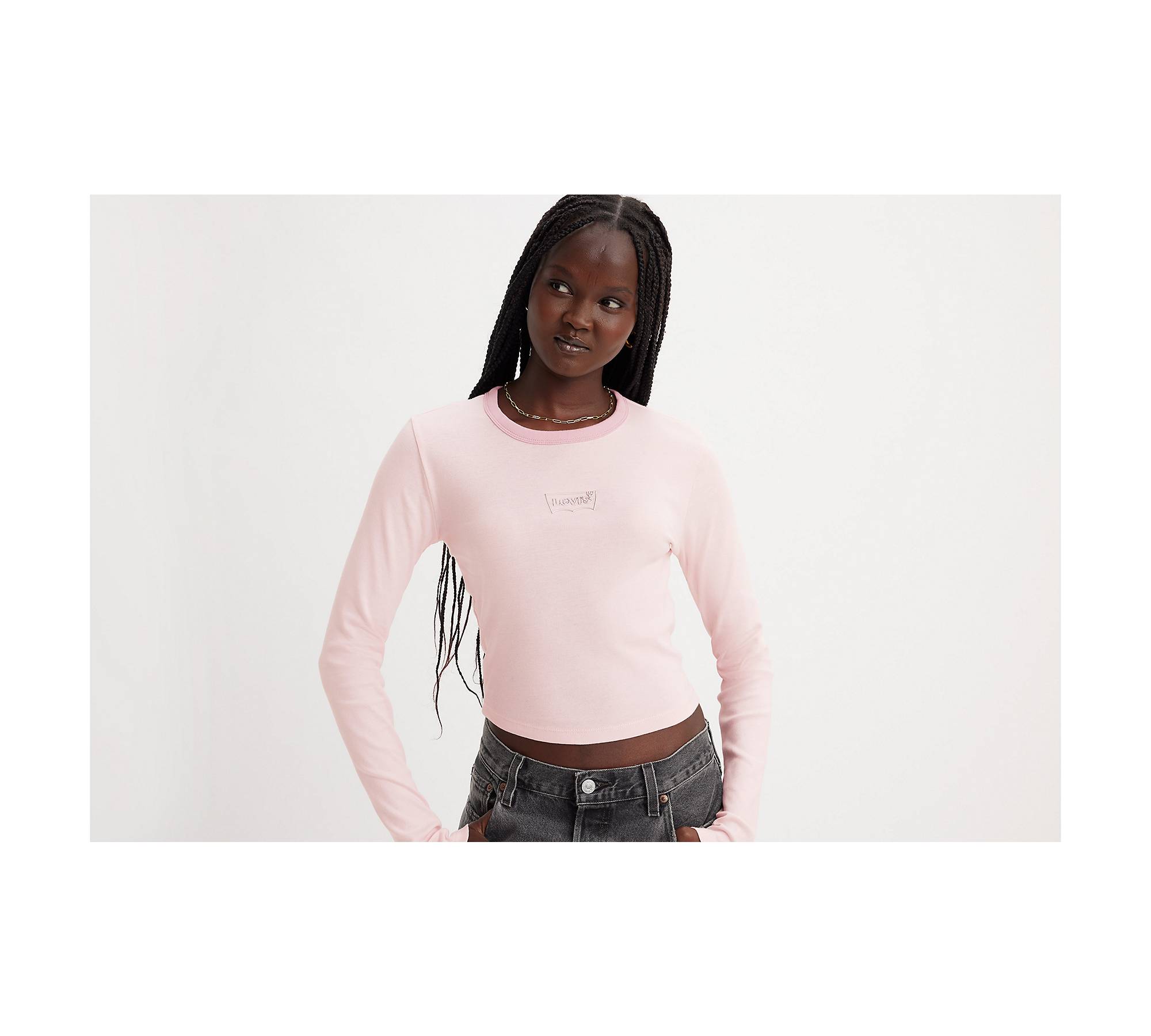 Graphic Long Sleeve Ringer T-shirt - Pink | Levi\'s® US
