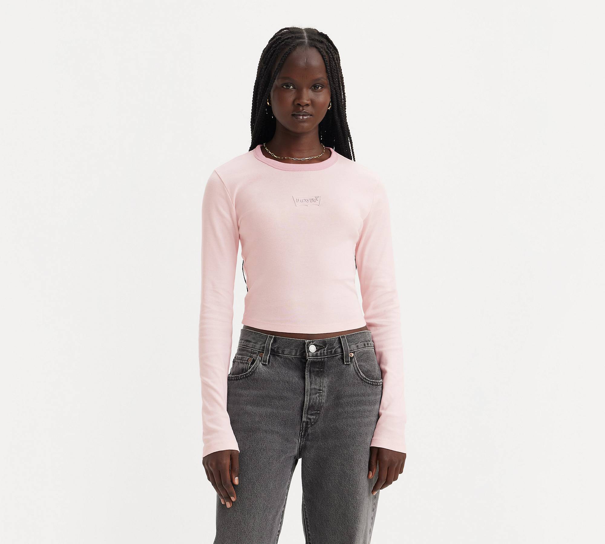 Graphic Long Sleeve Ringer T-shirt - Pink | Levi's® US
