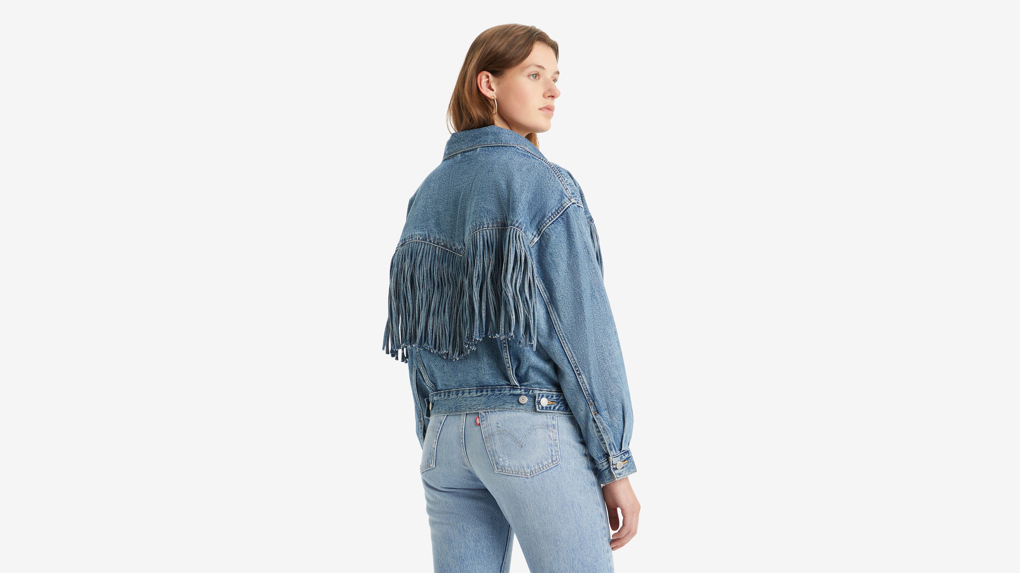 Levis shop fringe jeans