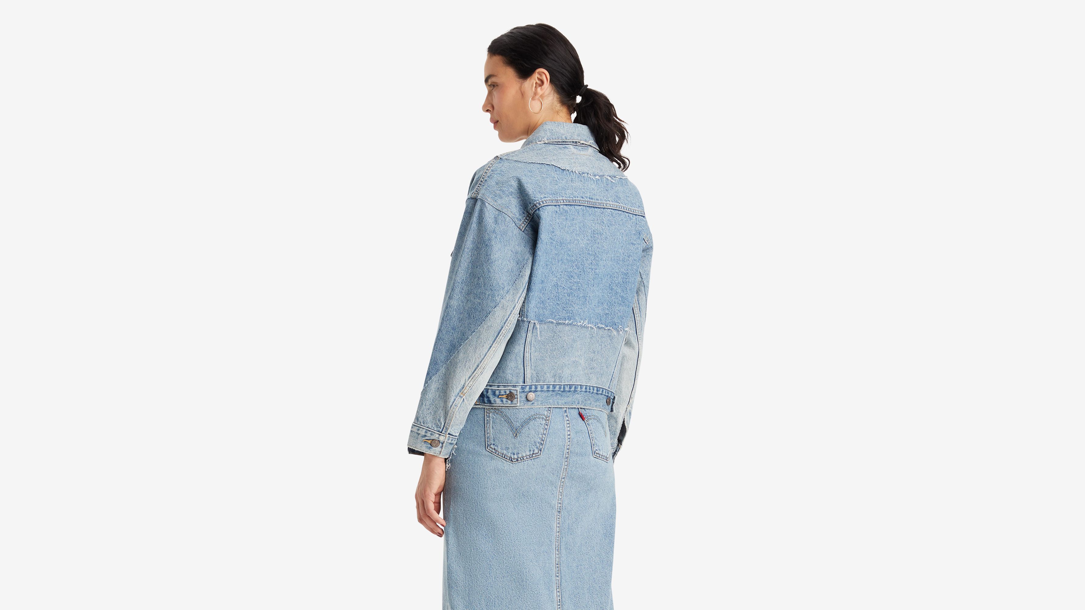 Levi’s vintage tailorjacket USA remake Rework Vintage Levi's USA Crop Denim Jacket - S – Frankie