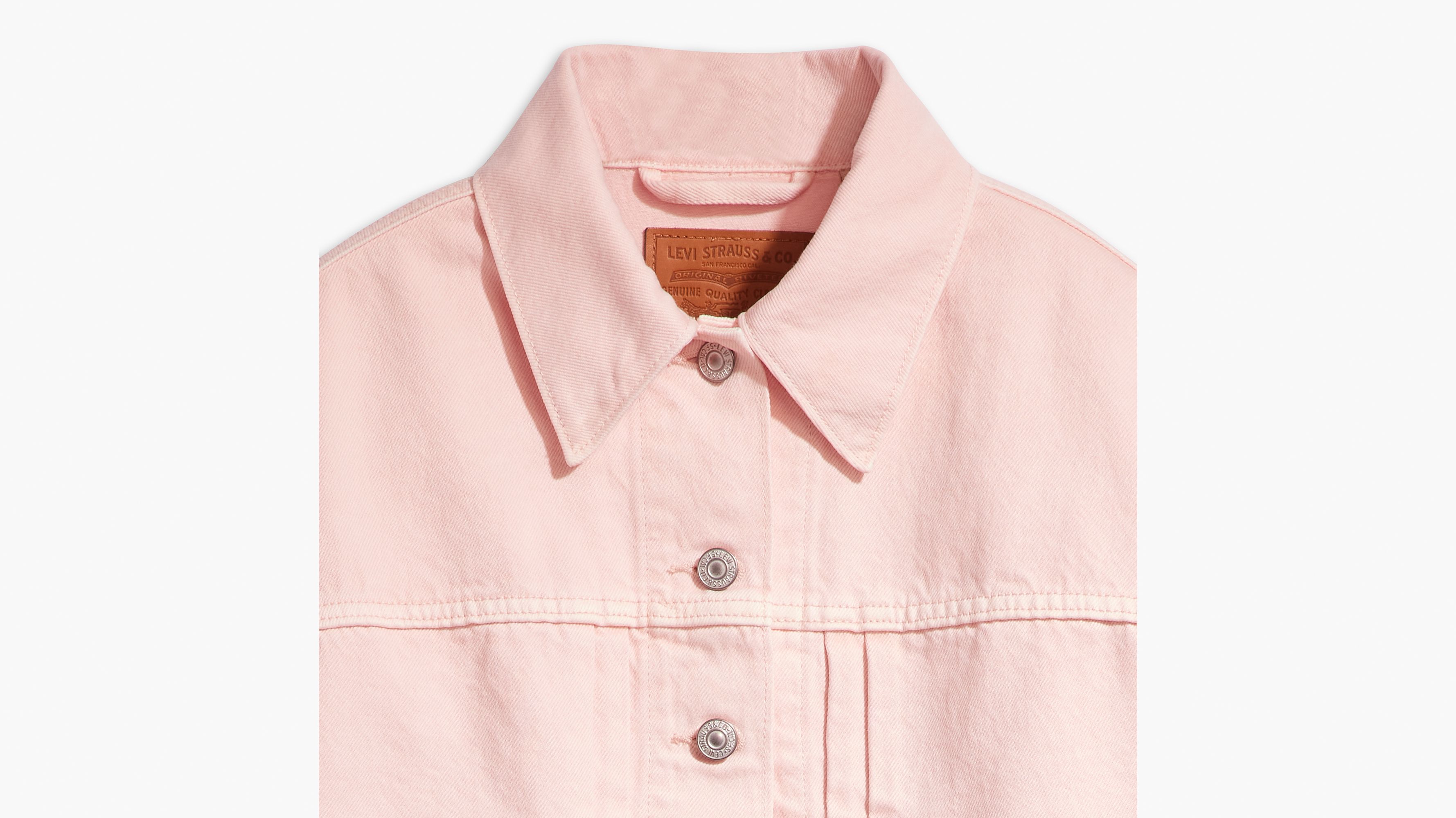 Tailored 90's Trucker Jacket - Pink