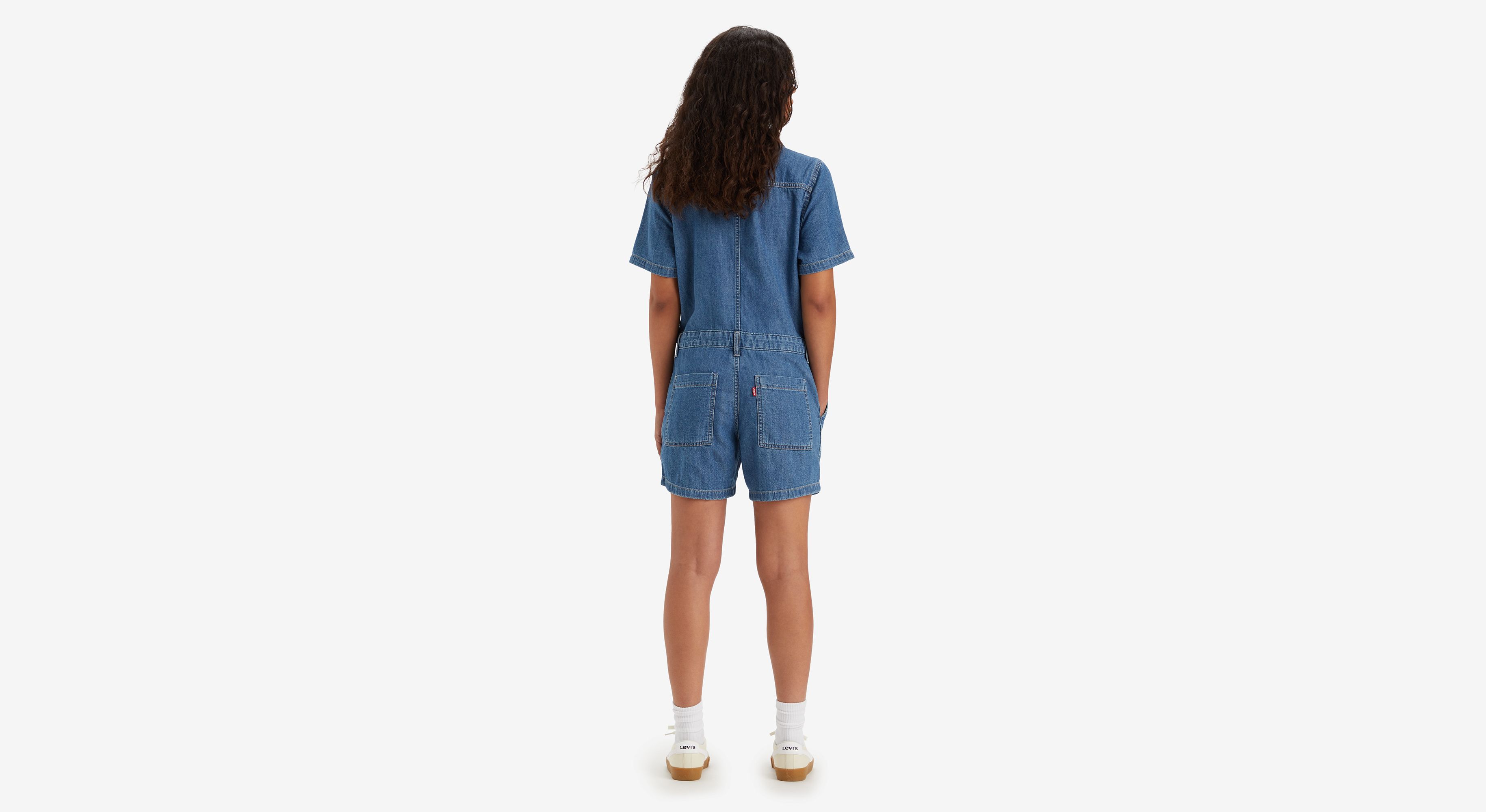 Short Sleeve Heritage Jumpsuit - Medium Wash