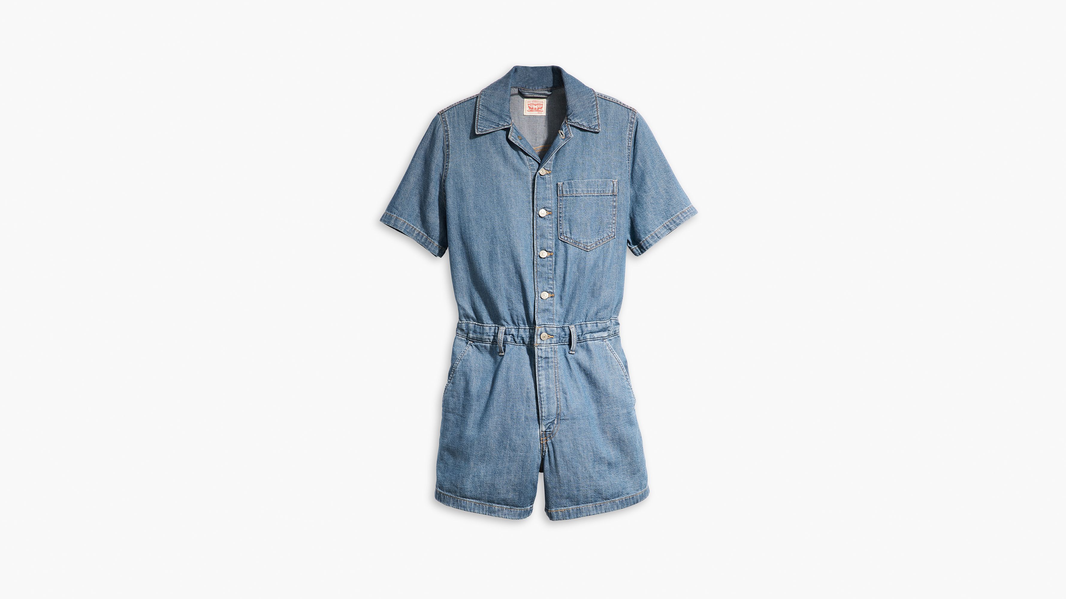 Short Sleeve Heritage Romper - Blue | Levi's® SE