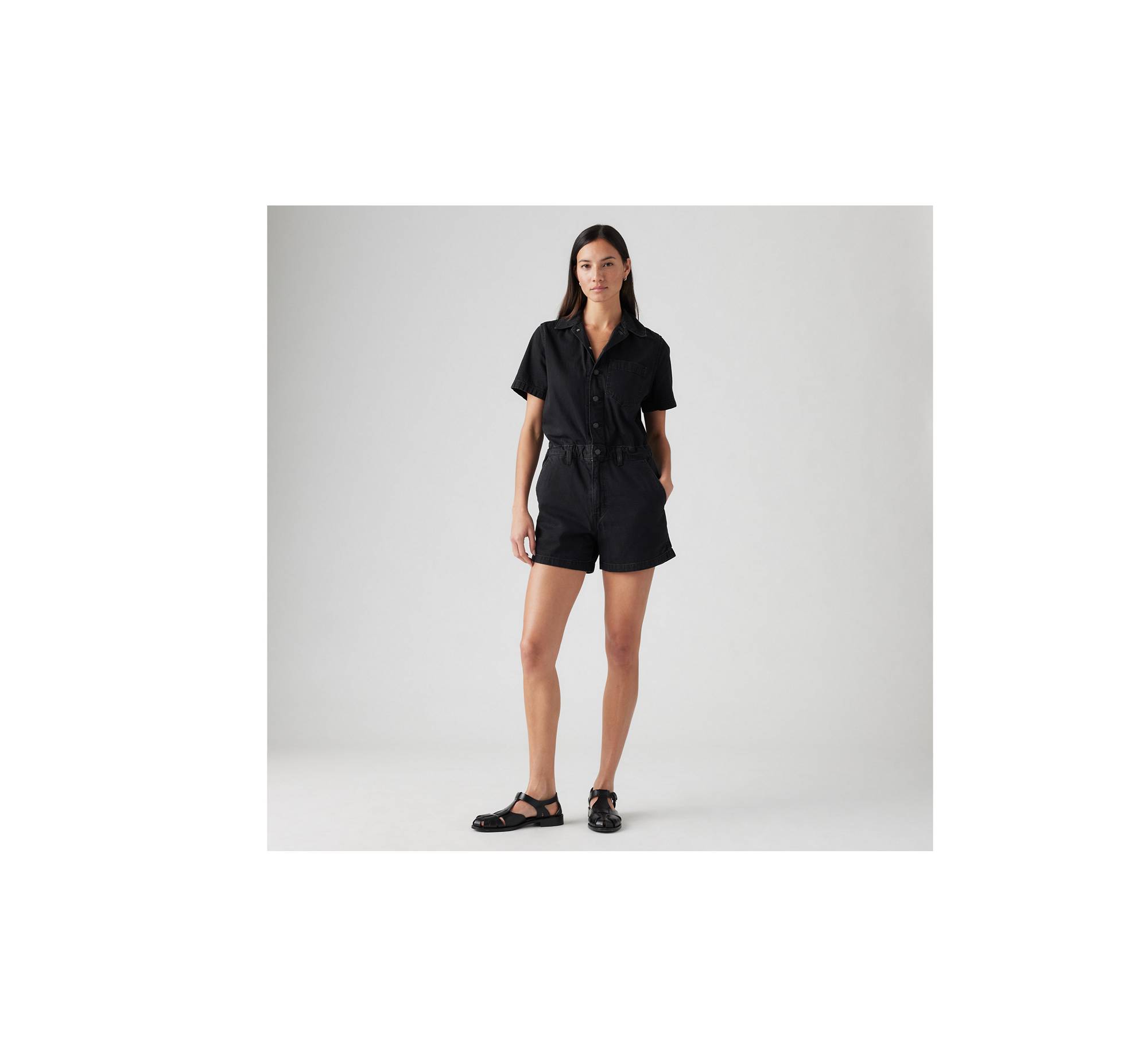 Heritage Short Sleeve Romper - Black | Levi's® US
