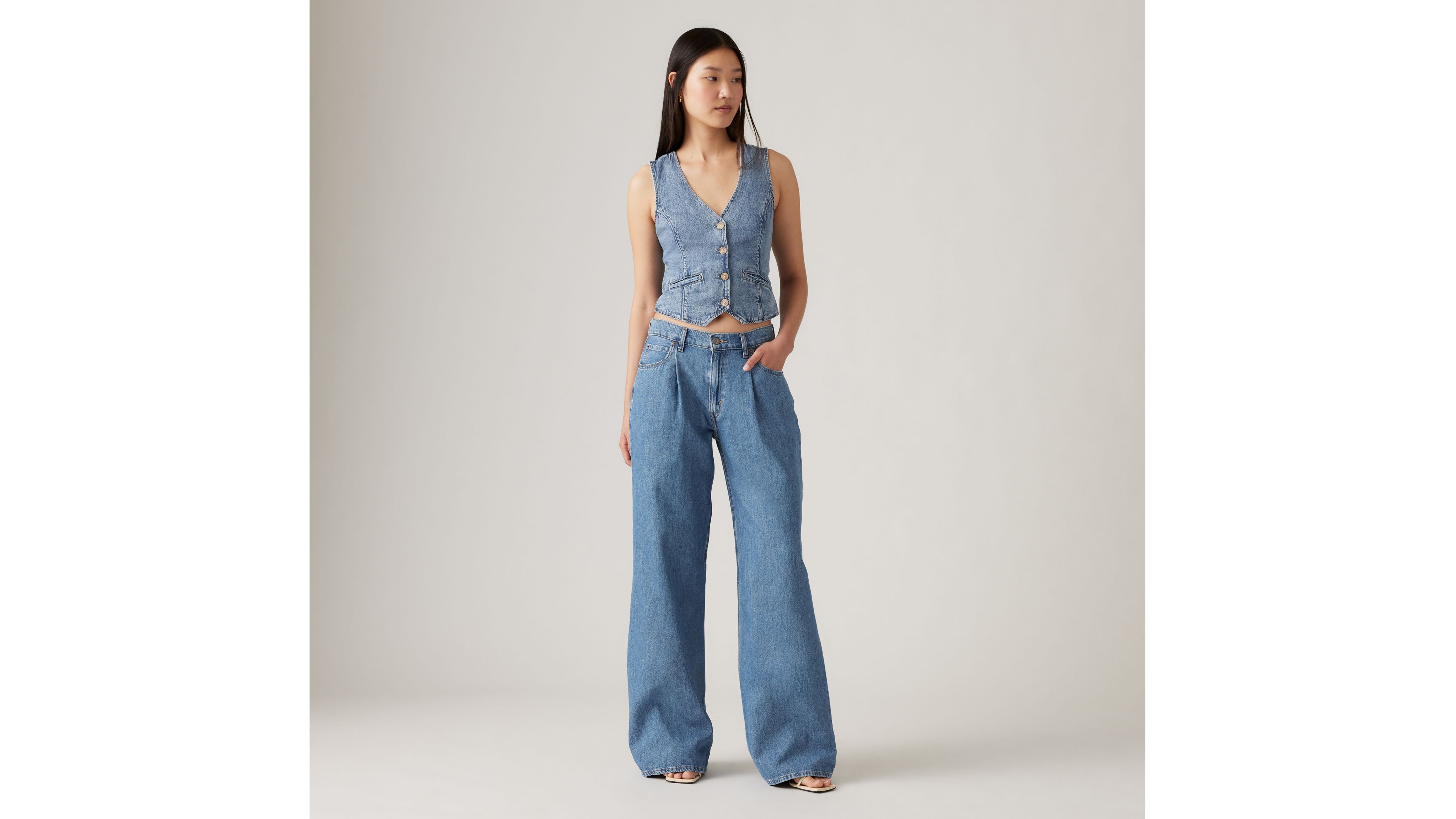 Retro High Rise Wide Leg Jeans  Women's Baggy Denim Pants – ™