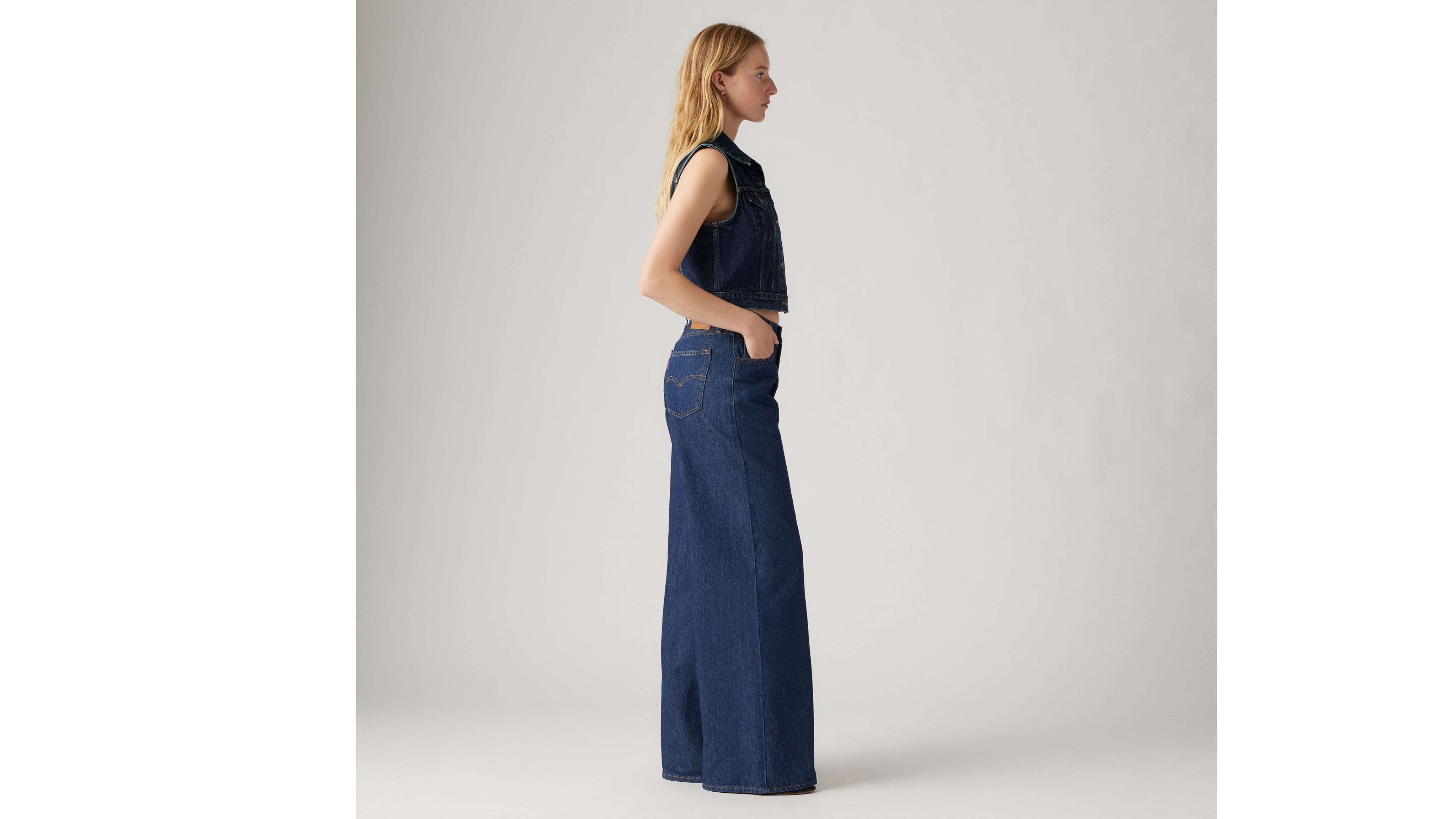 32-39 PLUS SIZE WIDE LEG PANTS BAGGY PANTS DENIM PANTS, Women's Fashion,  Bottoms, Other Bottoms on Carousell