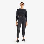 High-Waisted Altered Mom Jeans 1