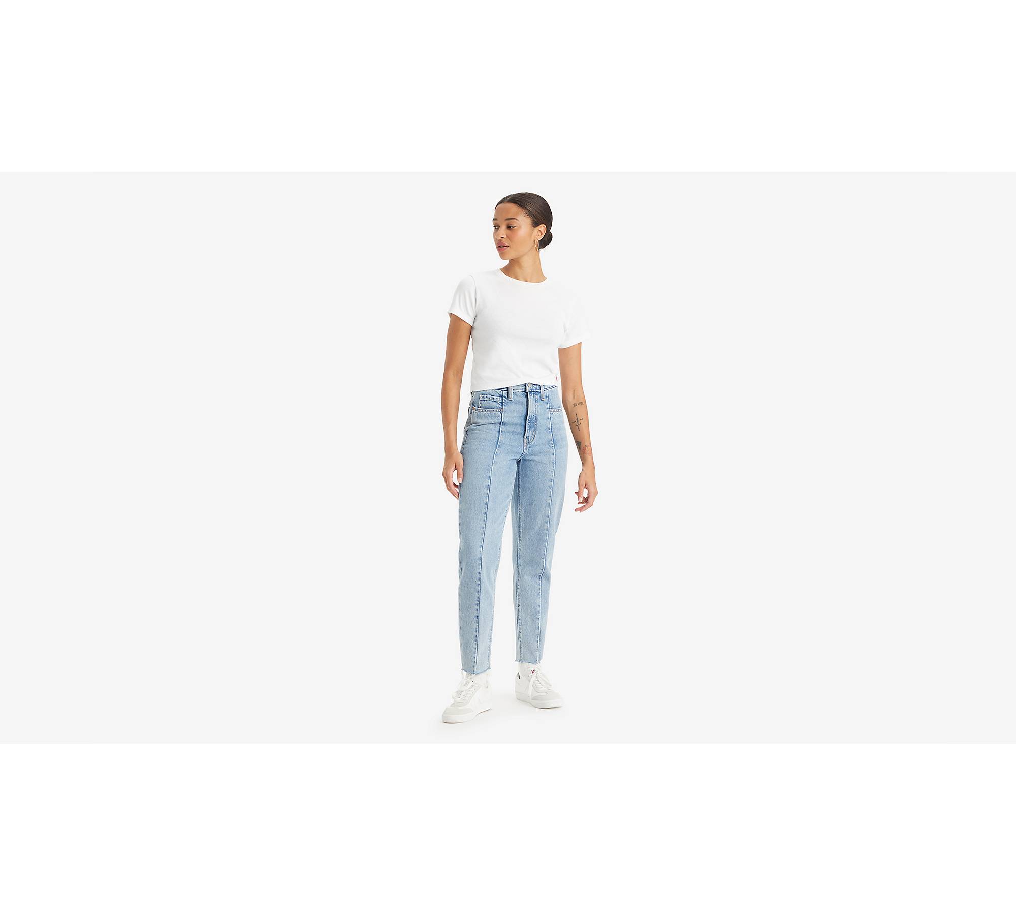 Altered Mom-jeans met hoge taille 1
