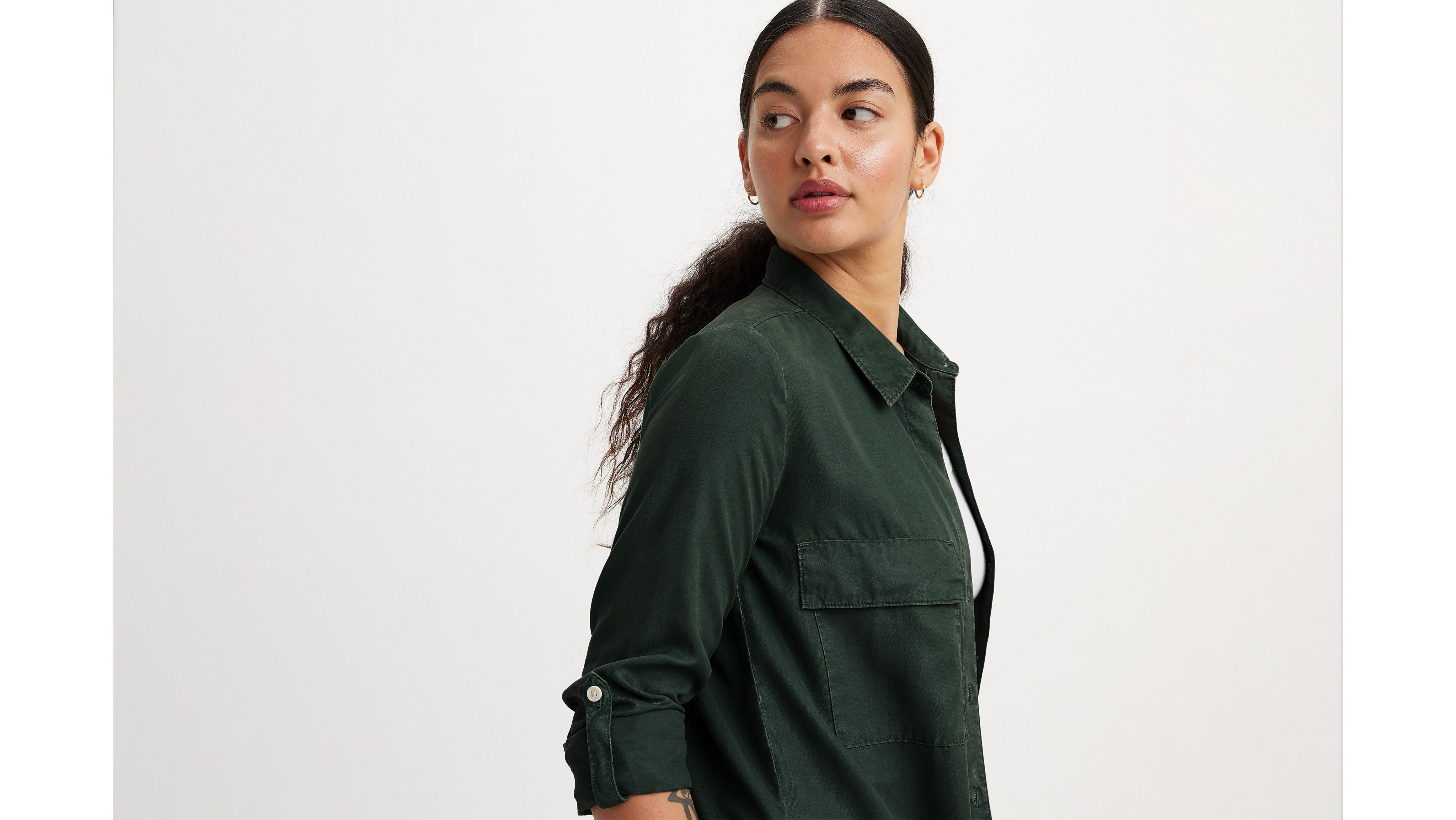 Shop Levi's Doreen Utility Shirt In Black Sand