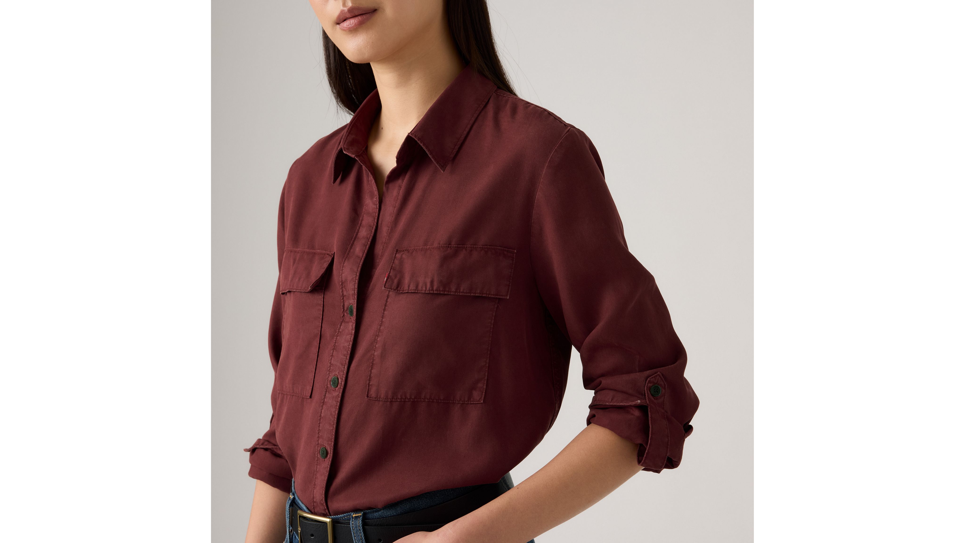 Levi's Doreen Utility Shirt In Brown