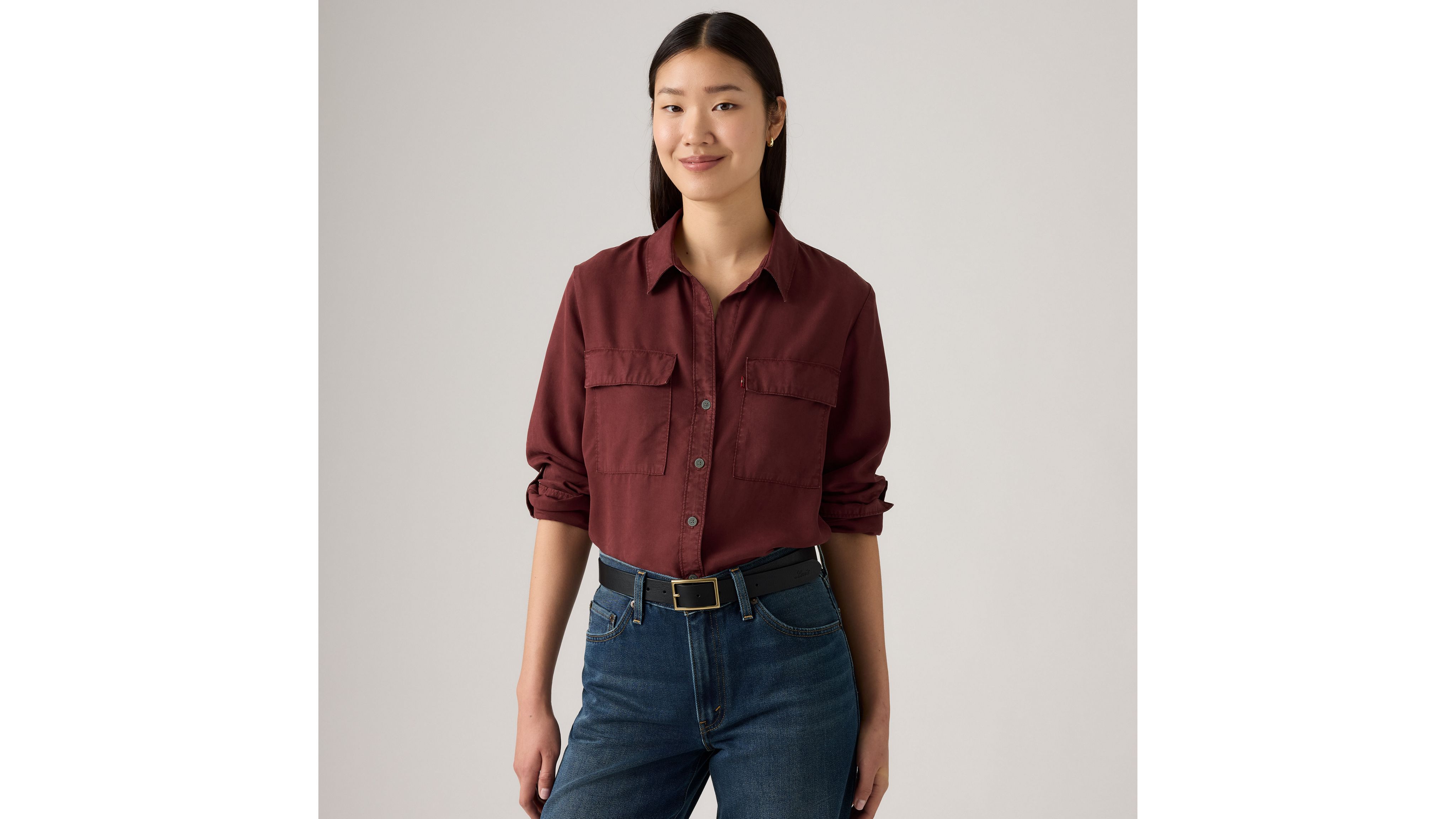 Levi's Doreen Utility Shirt In Brown