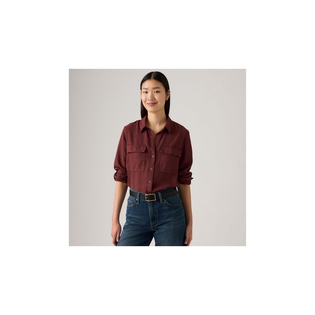 Levi's Doreen Utility Shirt In Brown