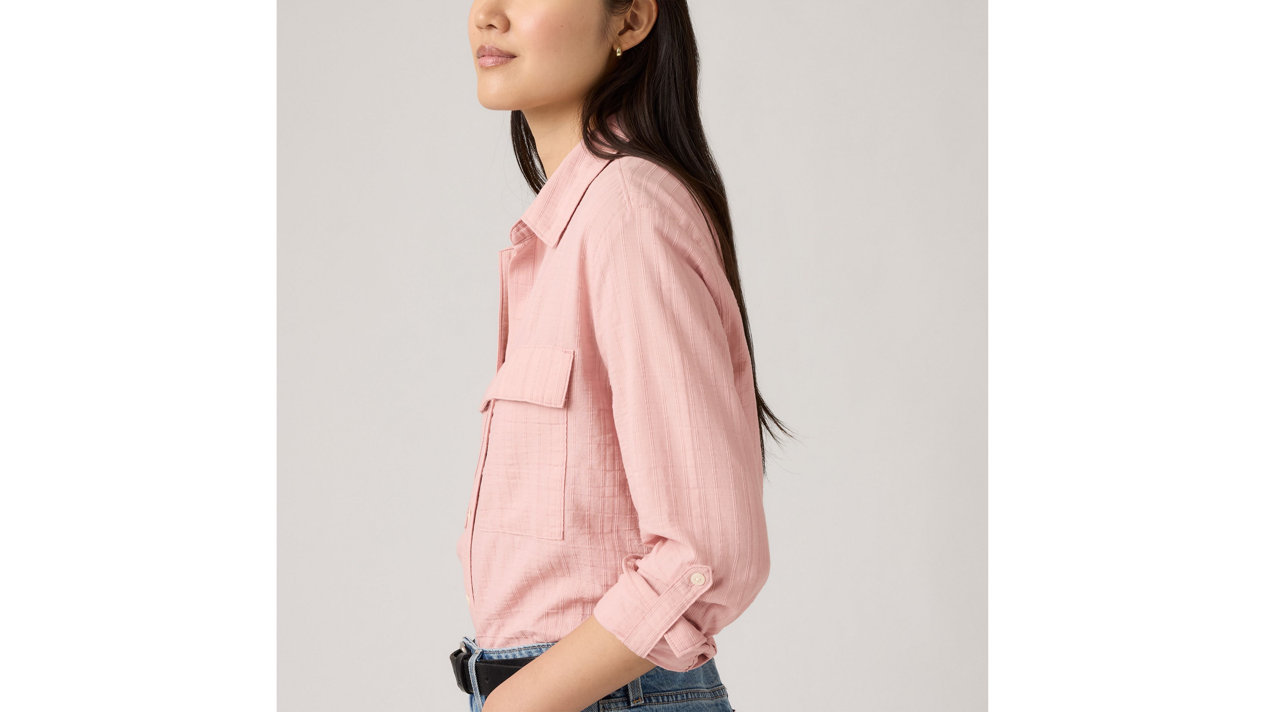 売れ筋商品|||カール ラガーフェルド ジーンズ シャツ レディース トップス BOXY UTILITY SHIRT - Button-down blouse - desert taupe 23a8418ba417e85bfb8747e9eb016d