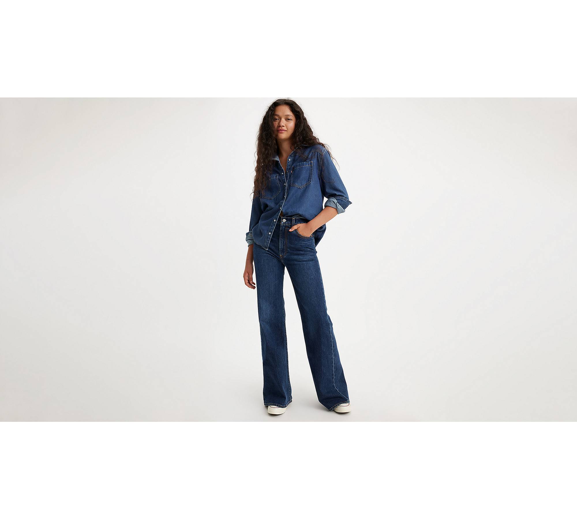 Levi's Ribcage flare jeans in blue