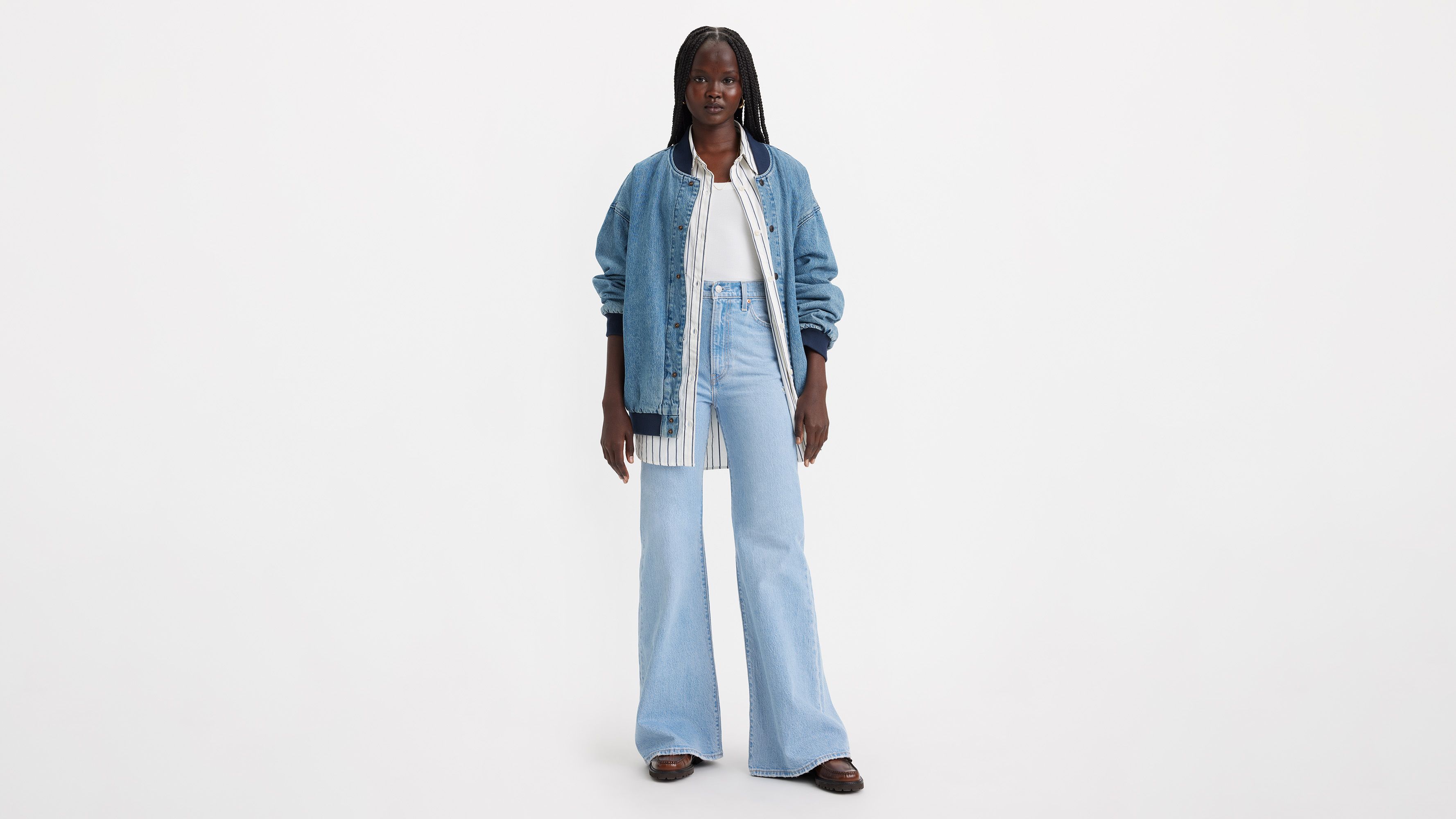 Levi's Ribcage Wide Leg Jeans - Far And Wide Light Wash – gilt+gossamer