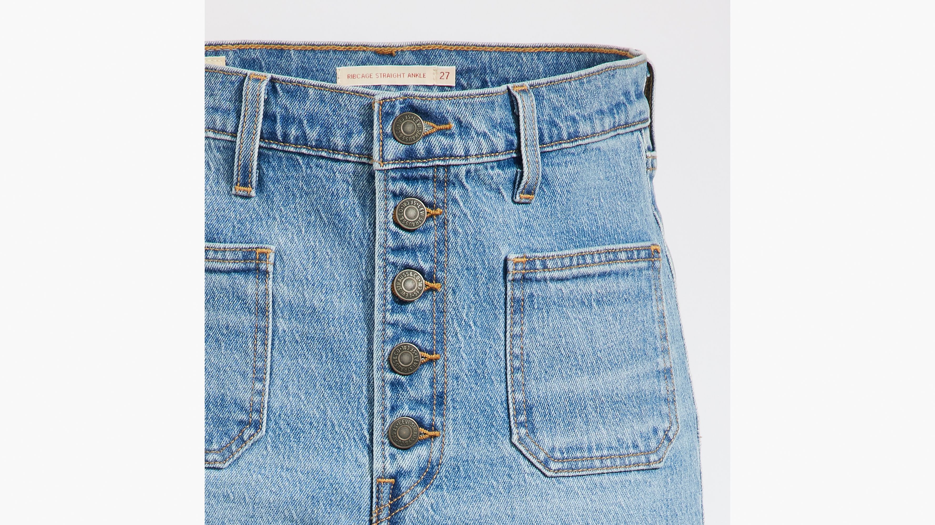 Ribcage Straight Patch Pocket Women's Jeans 7