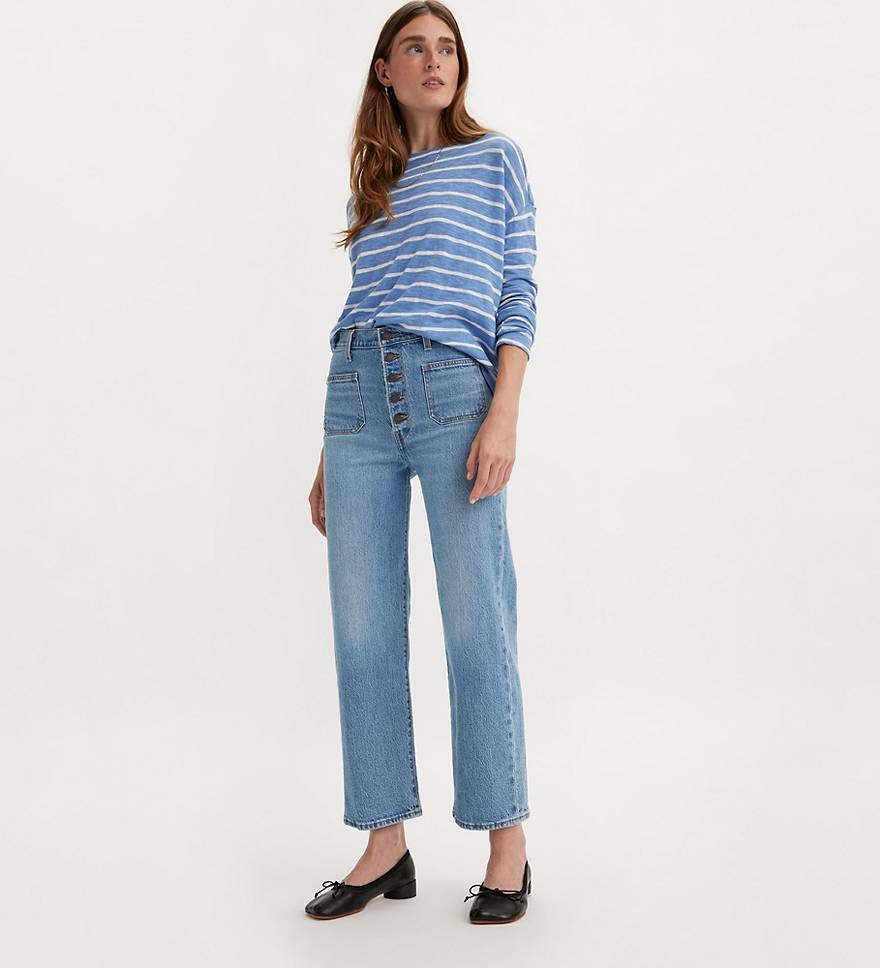Ribcage Straight Patch Pocket Jeans 1