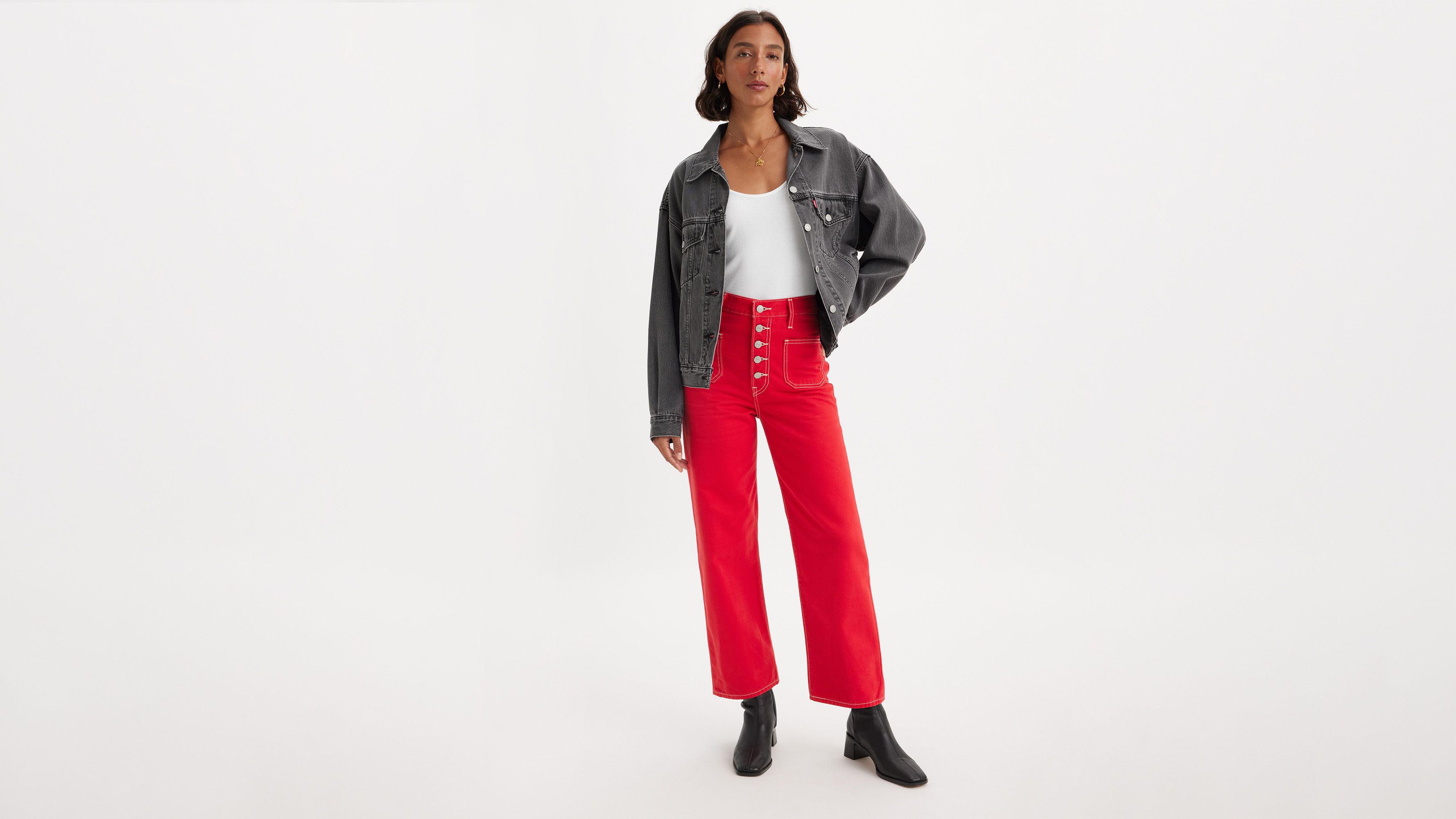 Ribcage Straight Patch Pocket Women's Jeans 1