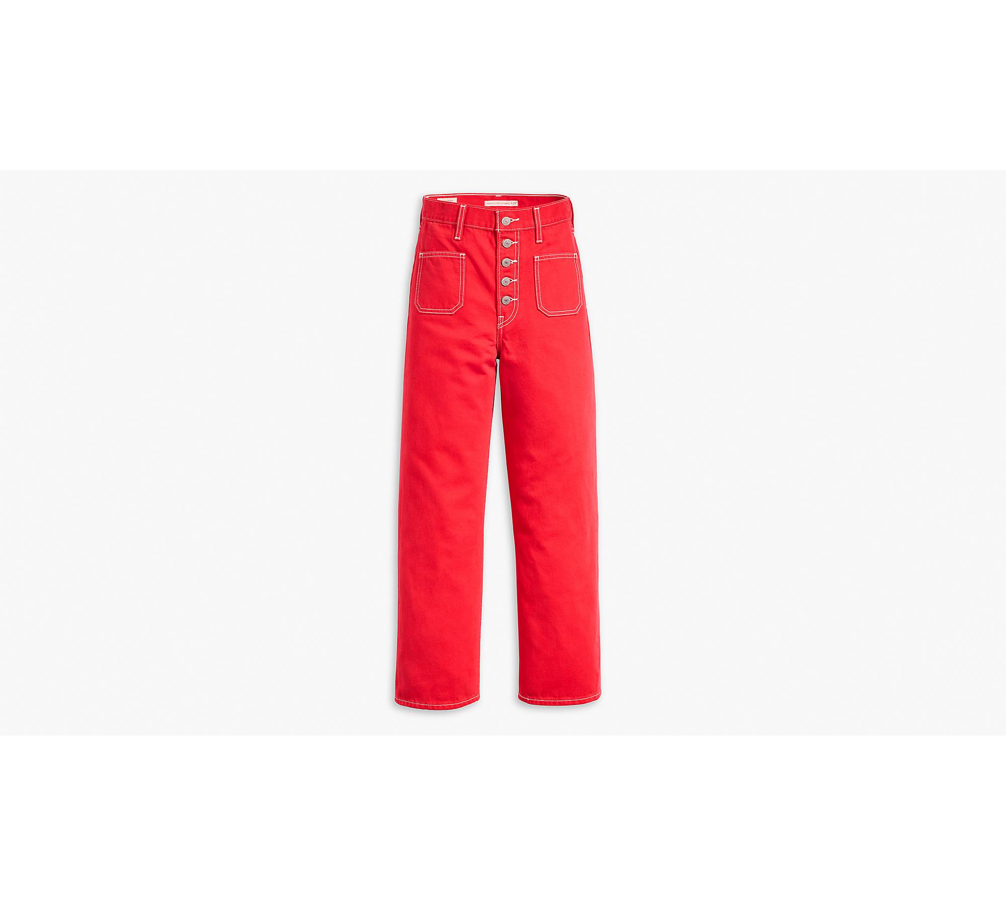 Ribcage Straight Patch Pocket Women's Jeans - Red | Levi's® US