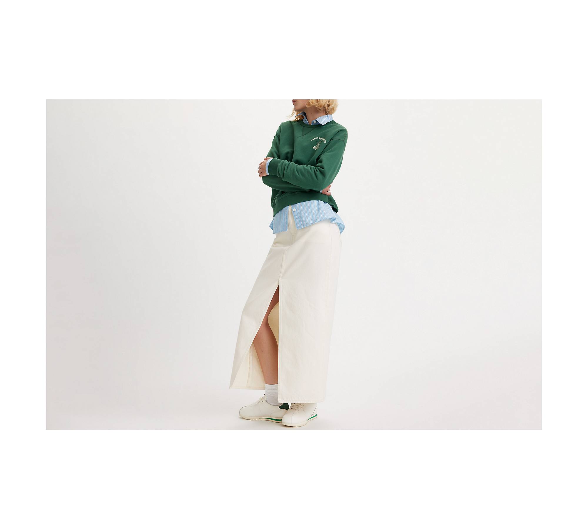 Ankle Column Skirt - White | Levi's® GE