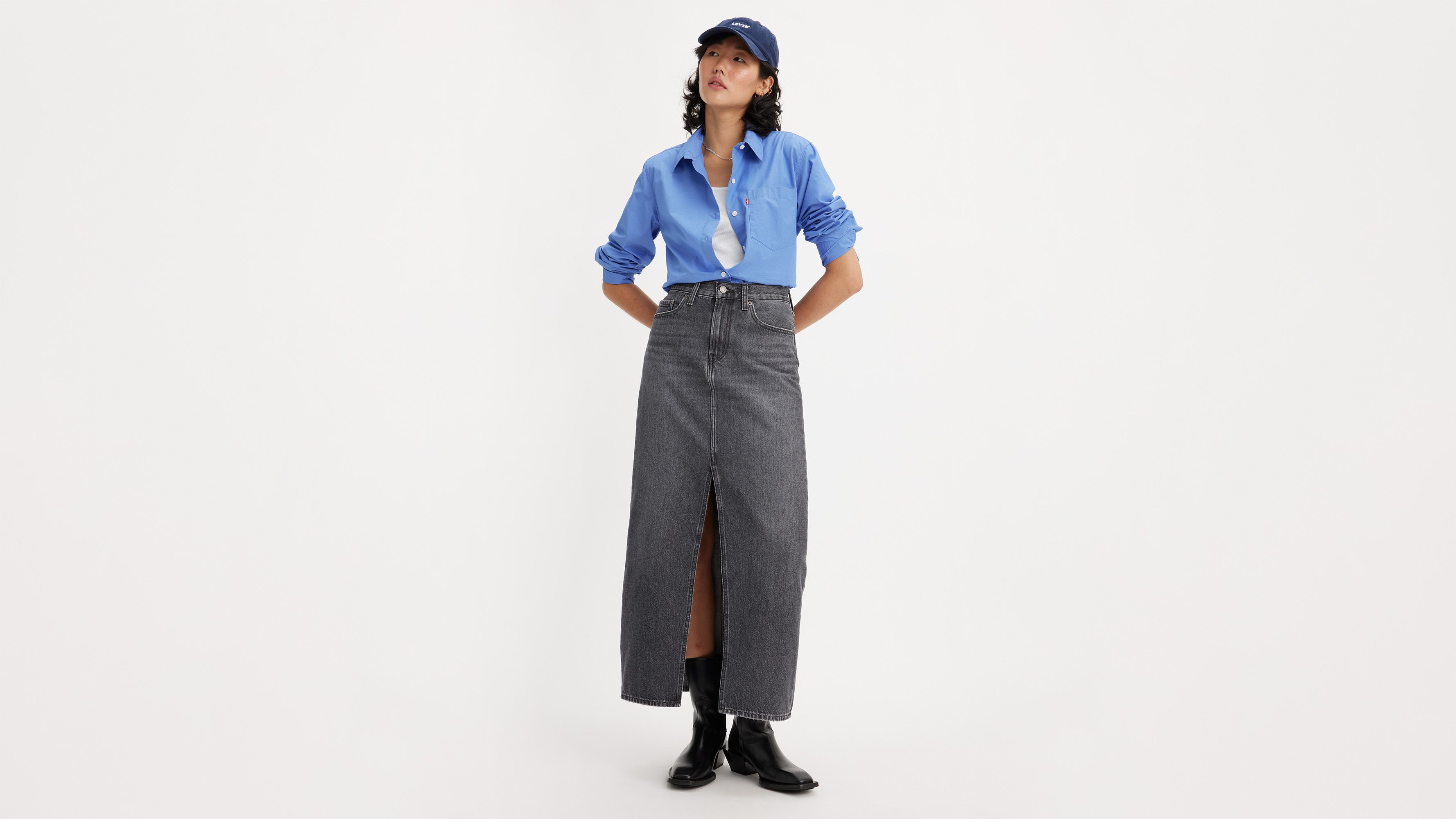 Levi's Ankle Column Skirt In Adventure Seeker