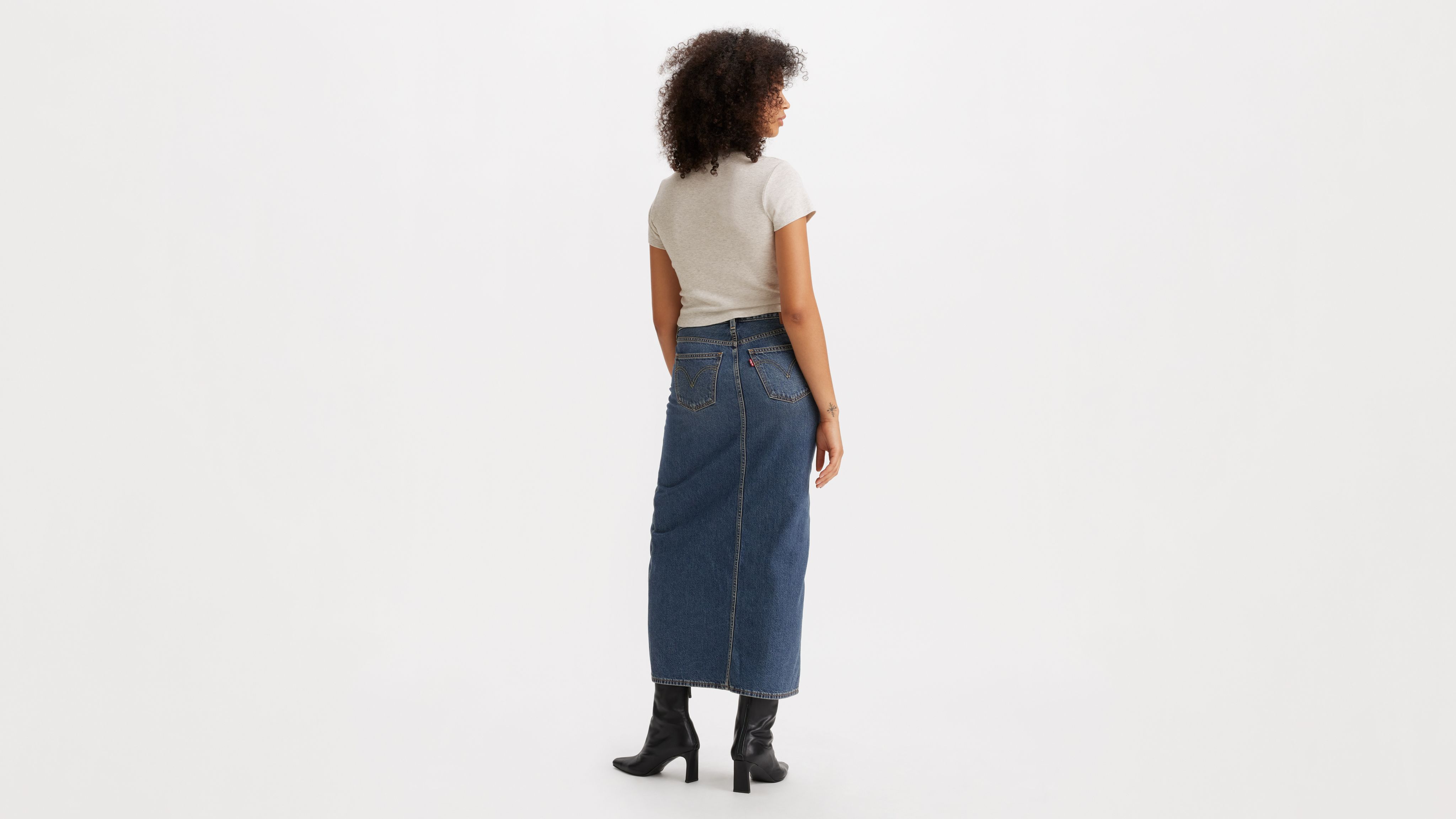 LEVI'S ANKLE COLUMN SKIRT 