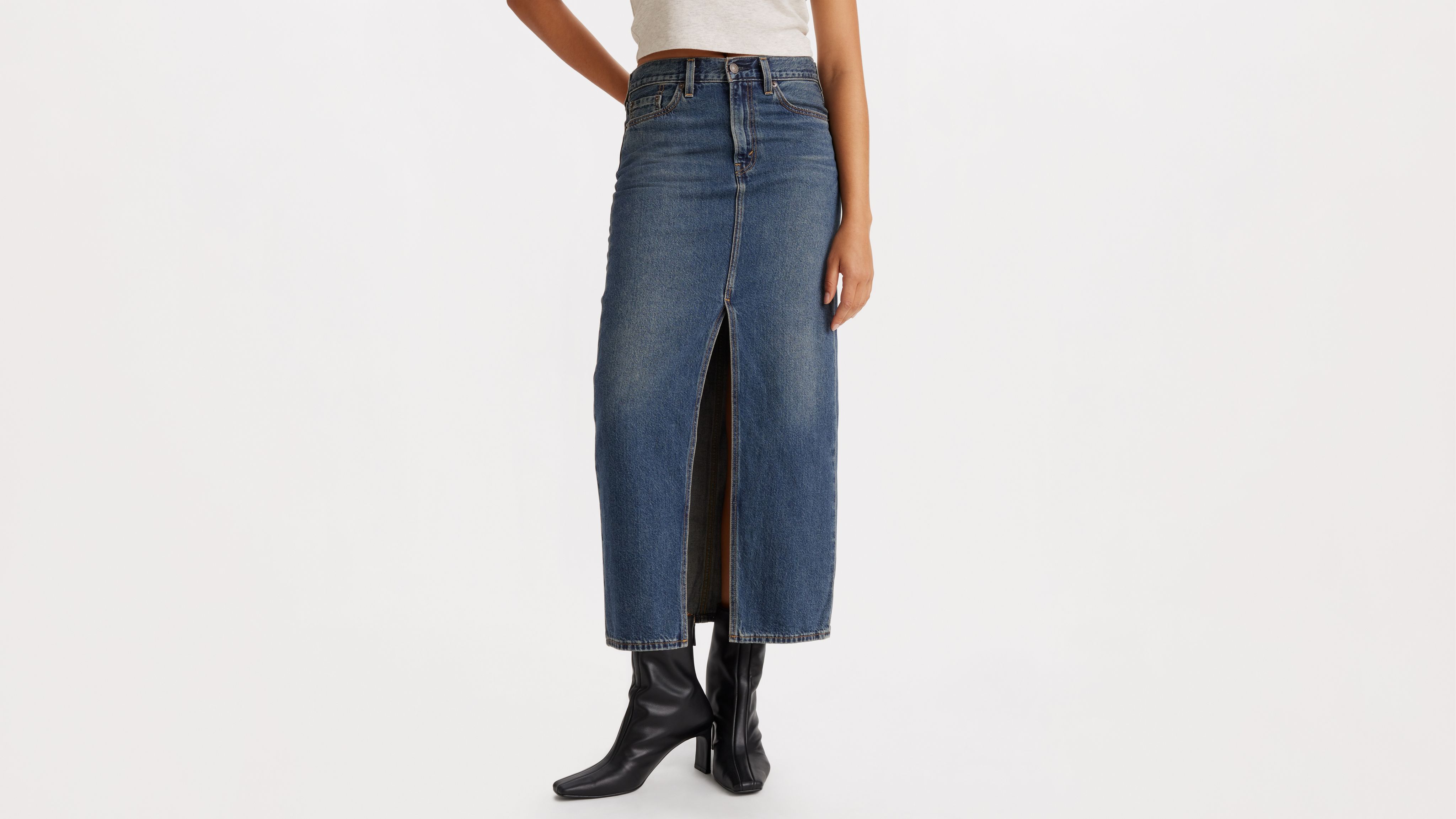 LEVI'S ANKLE COLUMN SKIRT 